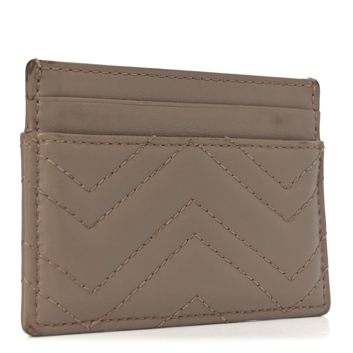 Calfskin Matelasse GG Marmont Card Holder Porcelain Rose