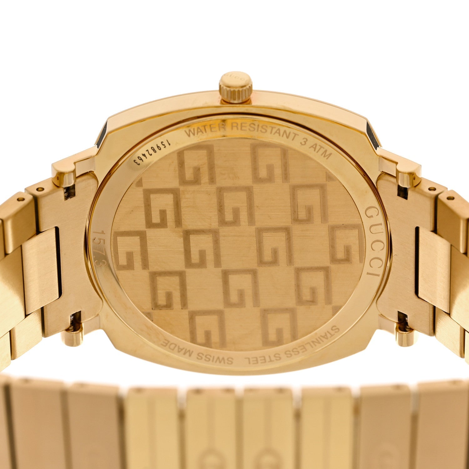 Stainless Steel 38mm Grip Quartz Watch Gold