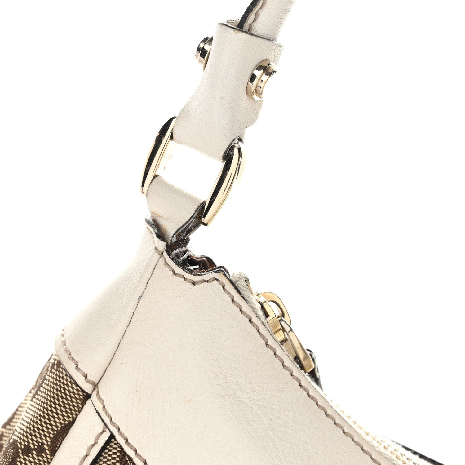 Monogram Large D Gold Hobo Off White