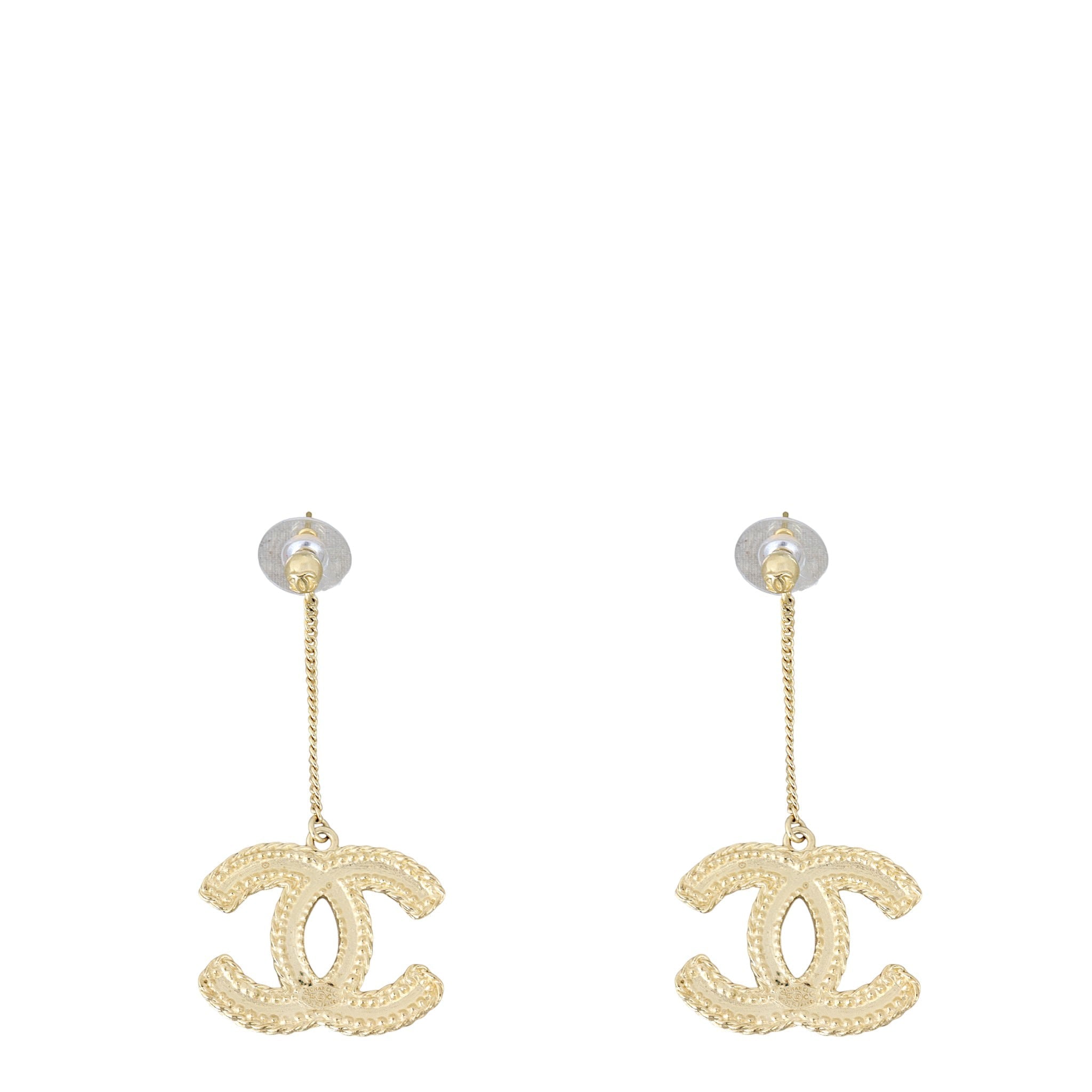 Chanel CC Drop Earrings