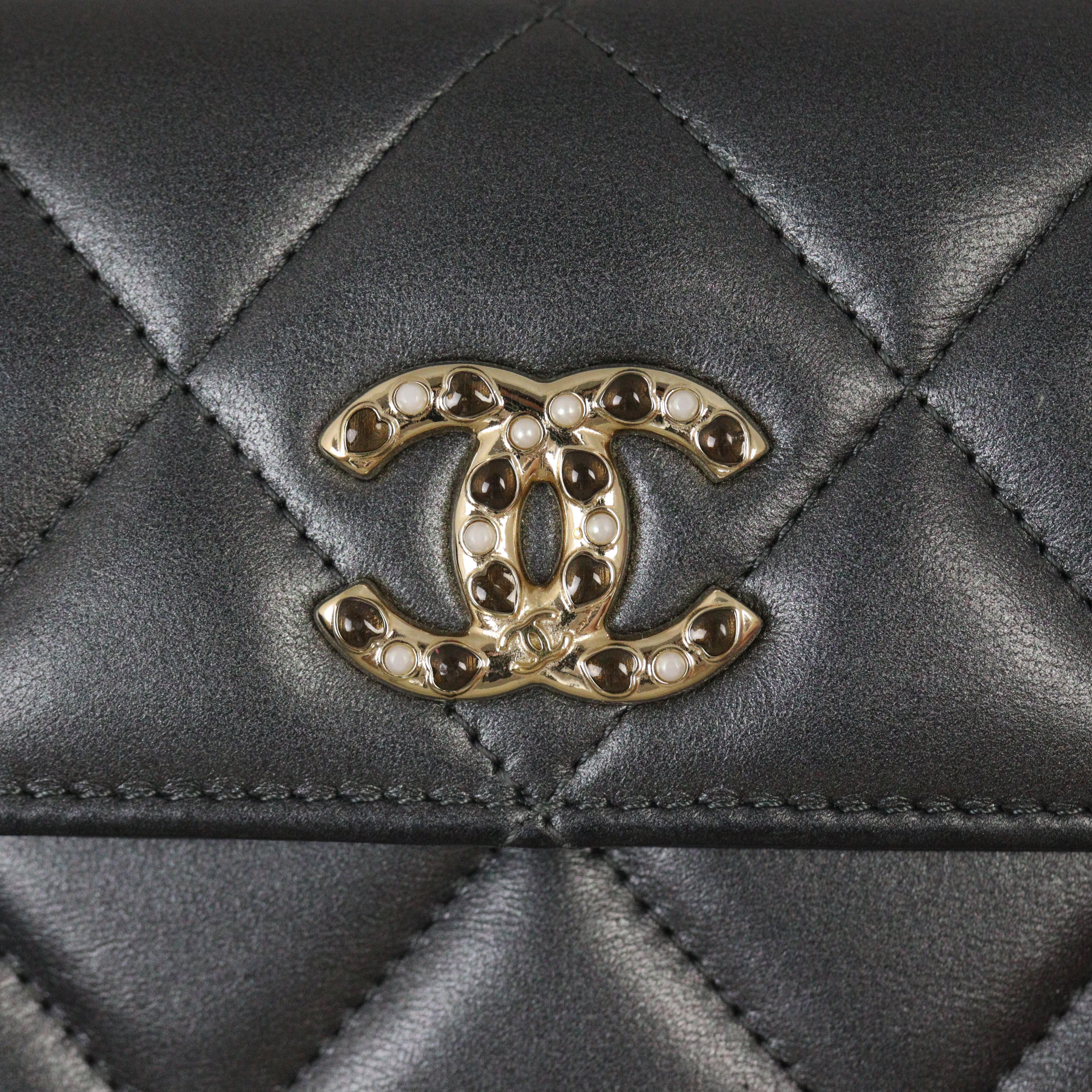 Chanel CC Trifiod Wallet Metallic