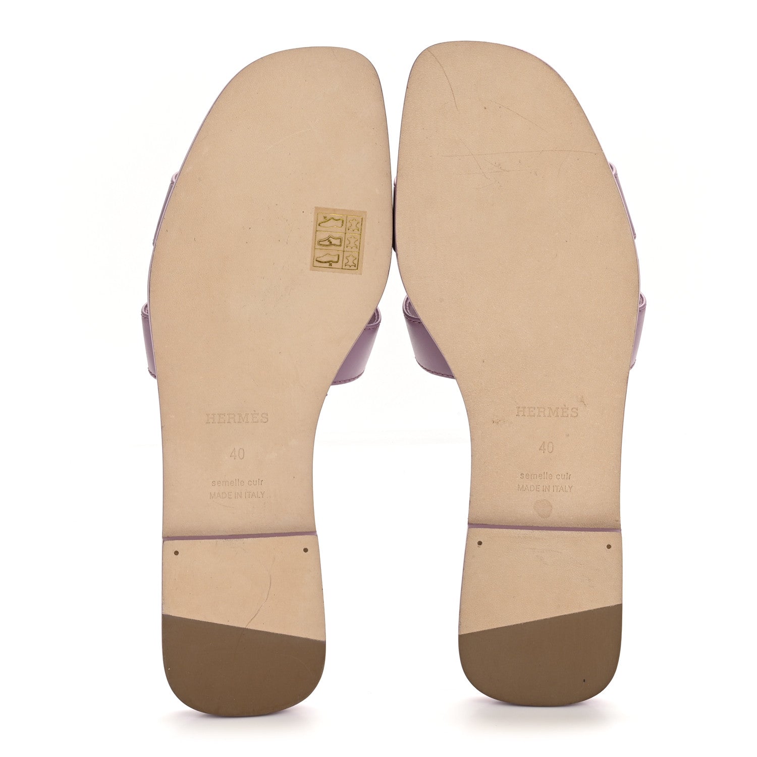 Calfskin Oran Sandals 40 Bruyère