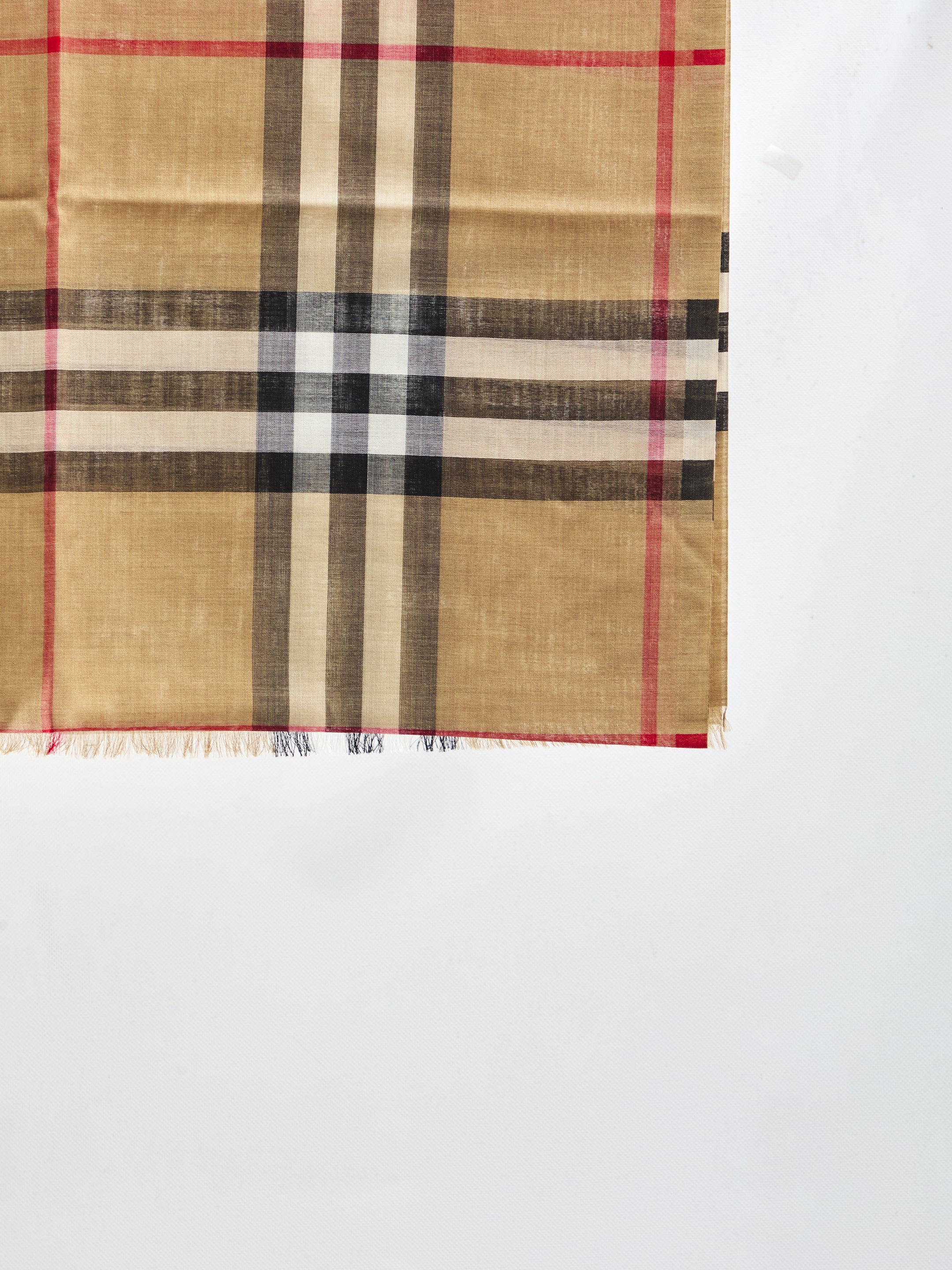 check wool and silk scarf