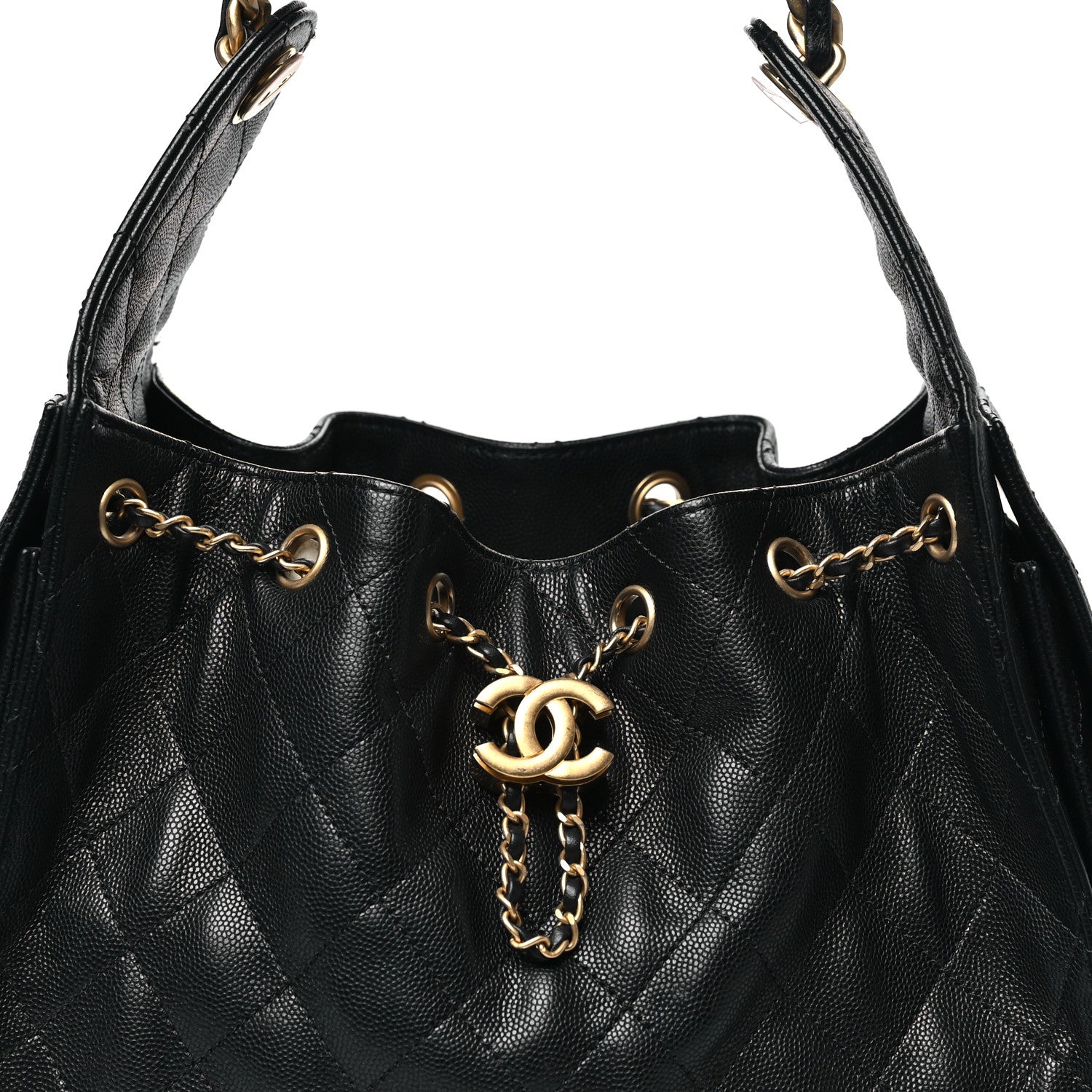 Caviar Quilted Small Chanel 25 Handbag Black