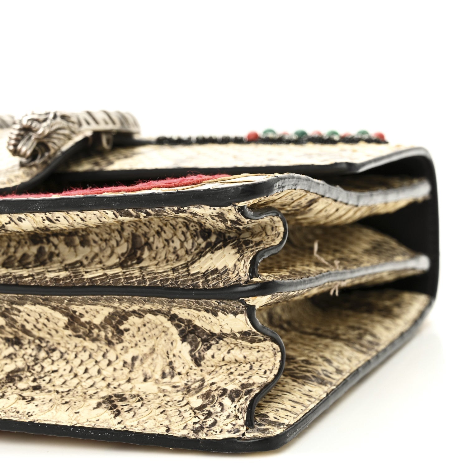 Snakeskin Bamboo Web Medium L'Aveugle Par Amour Dionysus Top Handle Bag Multicolor