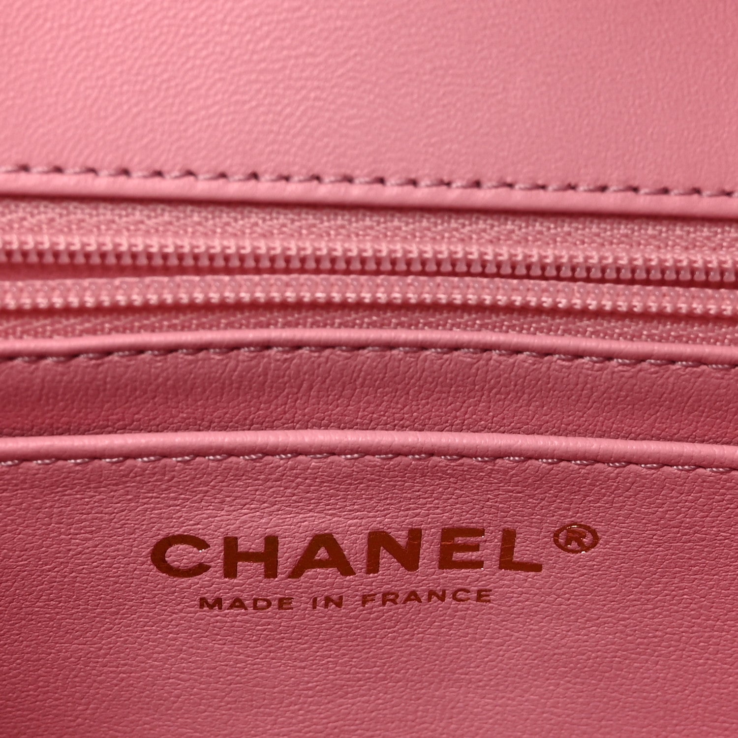 Metallic Lambskin Viscose Woven Flap Pink Gold