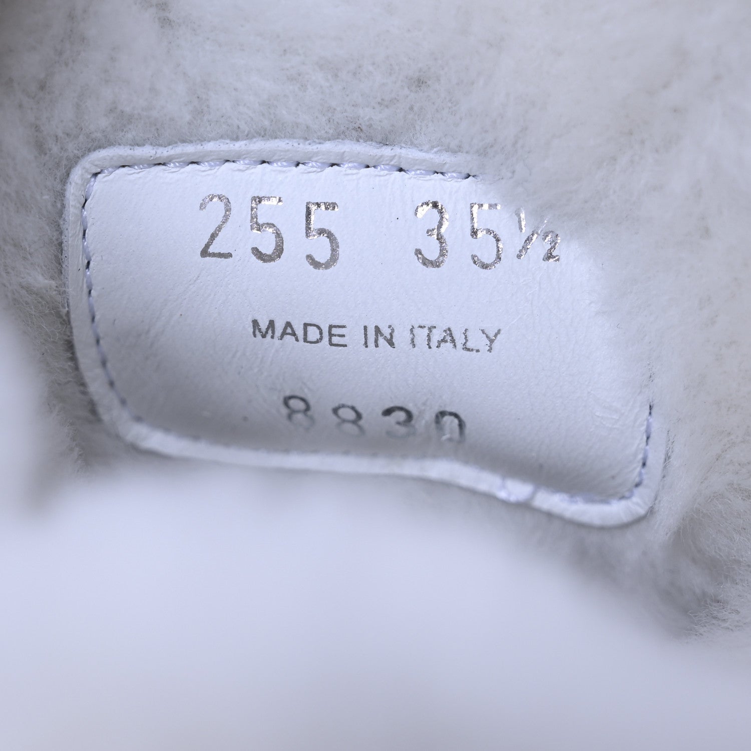 Spazzolato Rois Nylon Shearling Metal Triangle Logo Monolith Pouch Pocket 55mm Boots 35.5 White