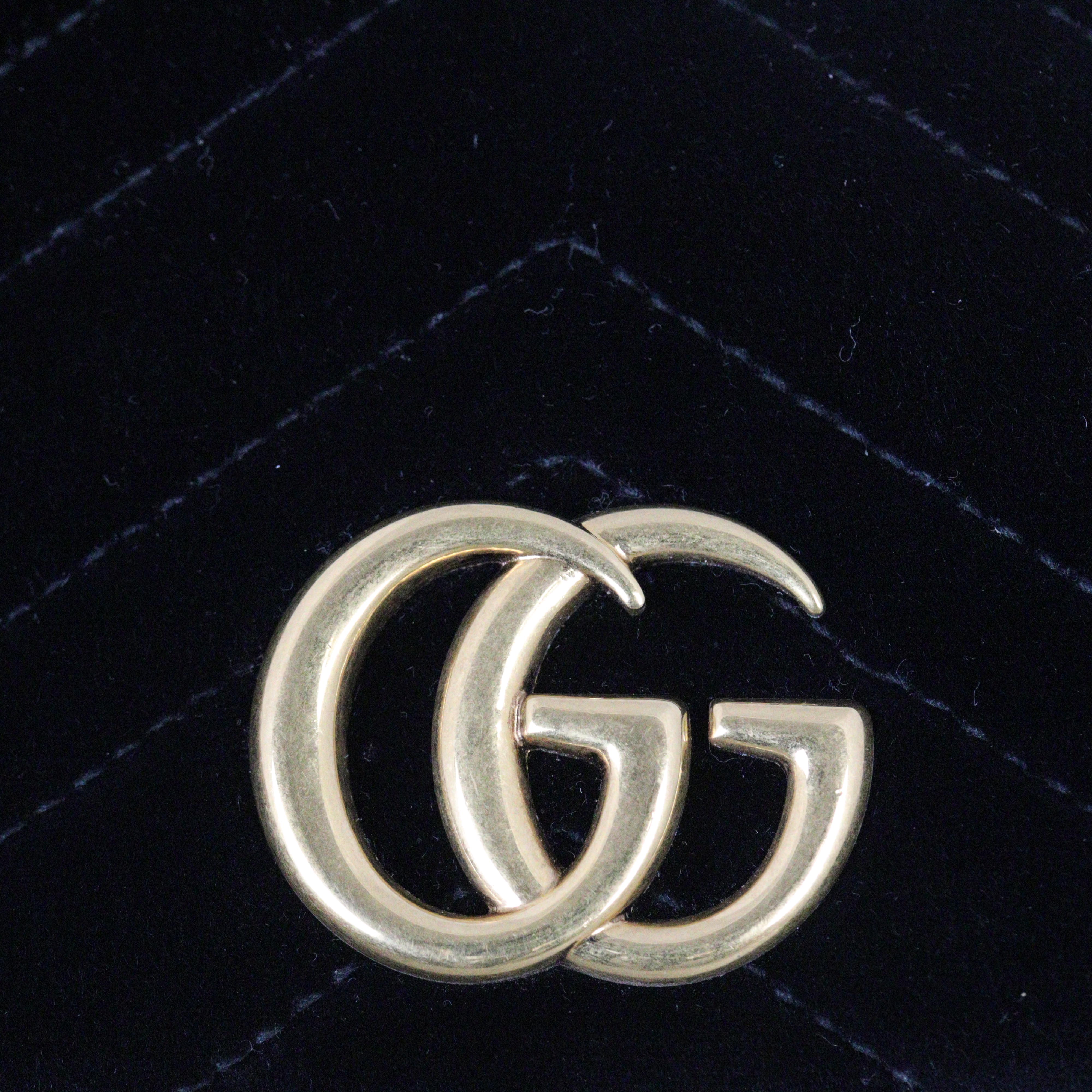 Gucci GG Marmont Velvet Super Mini Shoulder Bag