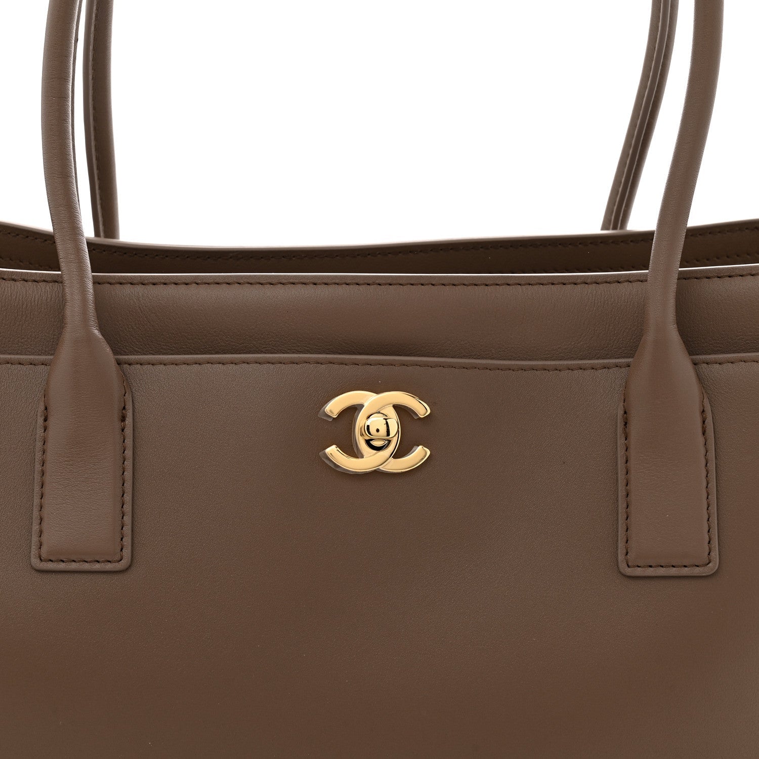 Calfskin Archetype Small Shopping Tote Brown