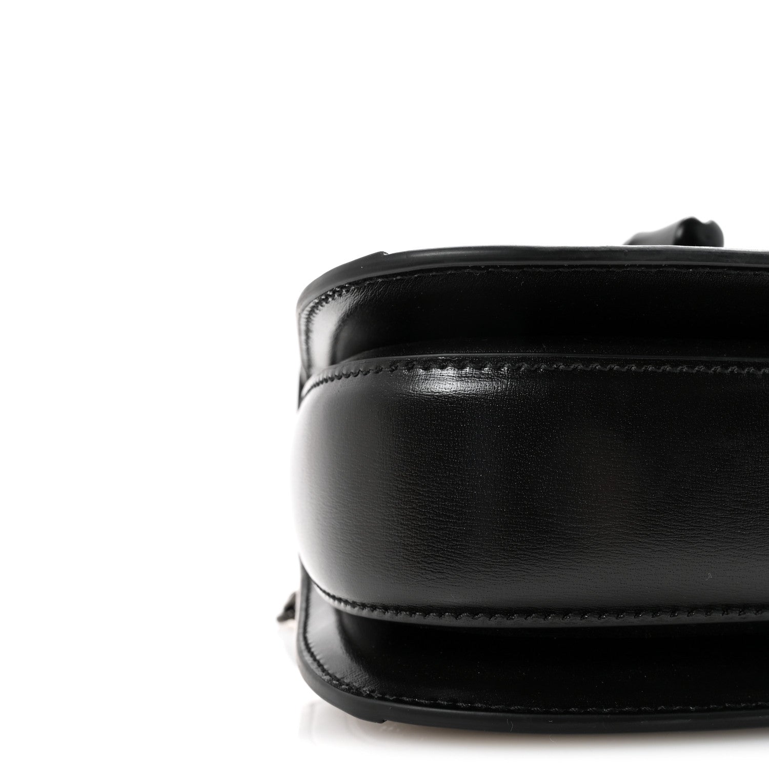 Moire Fabric Calfskin Rhinestone Monogram Monochrome Mini Bamboo 1947 Top Handle Chain Bag Black