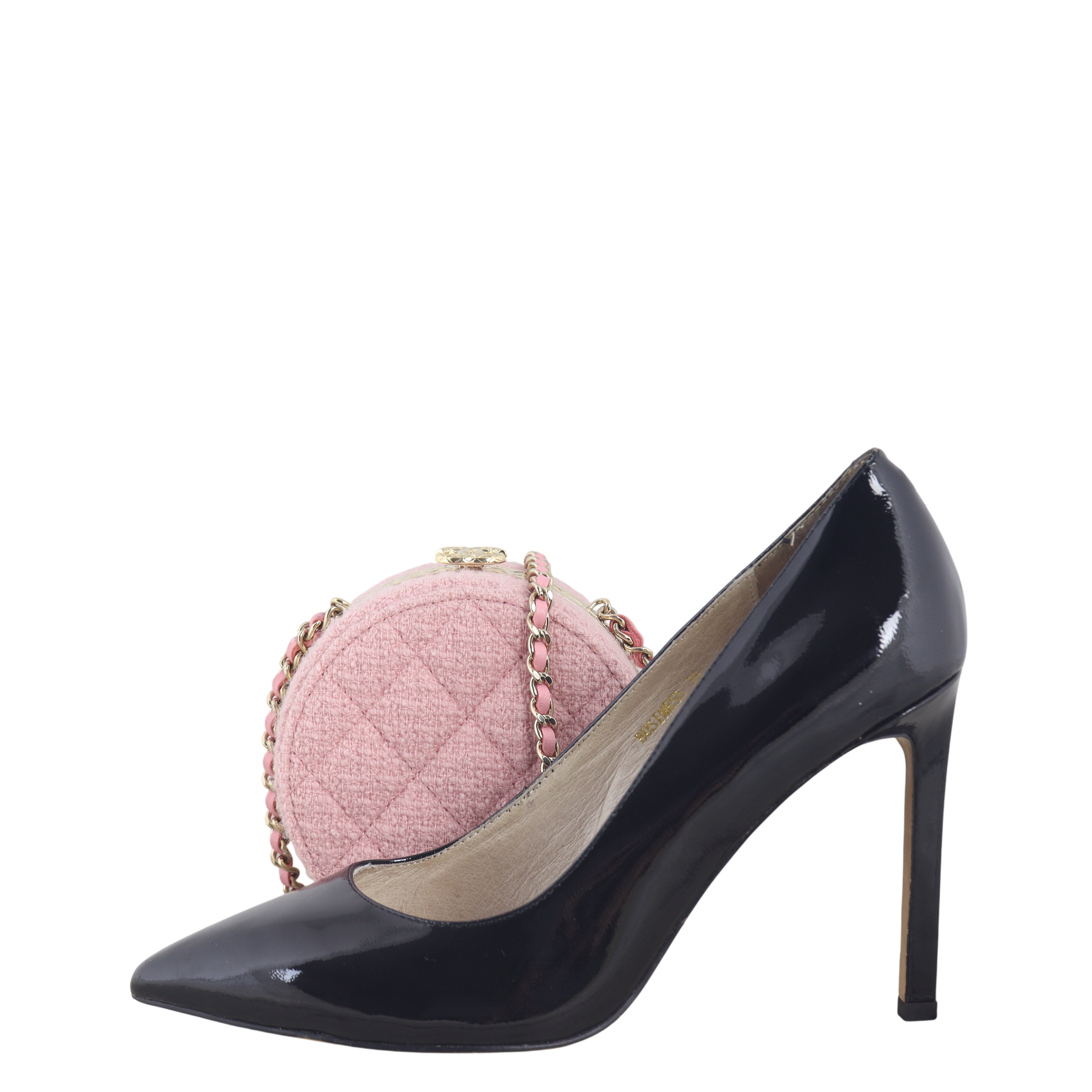 Chanel CC Tweed Mini Round Clutch with Chain