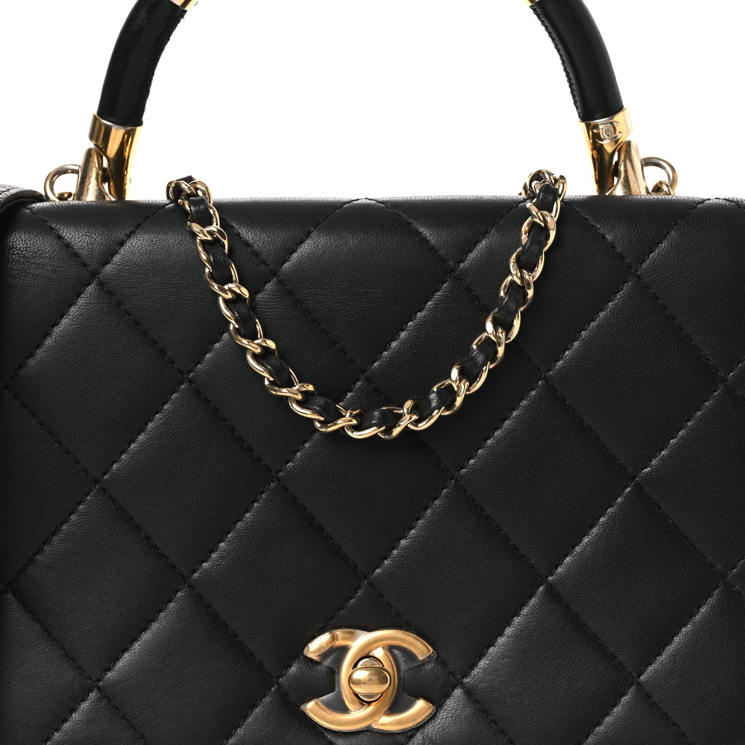 Lambskin Mini Carry Chic Flap Black