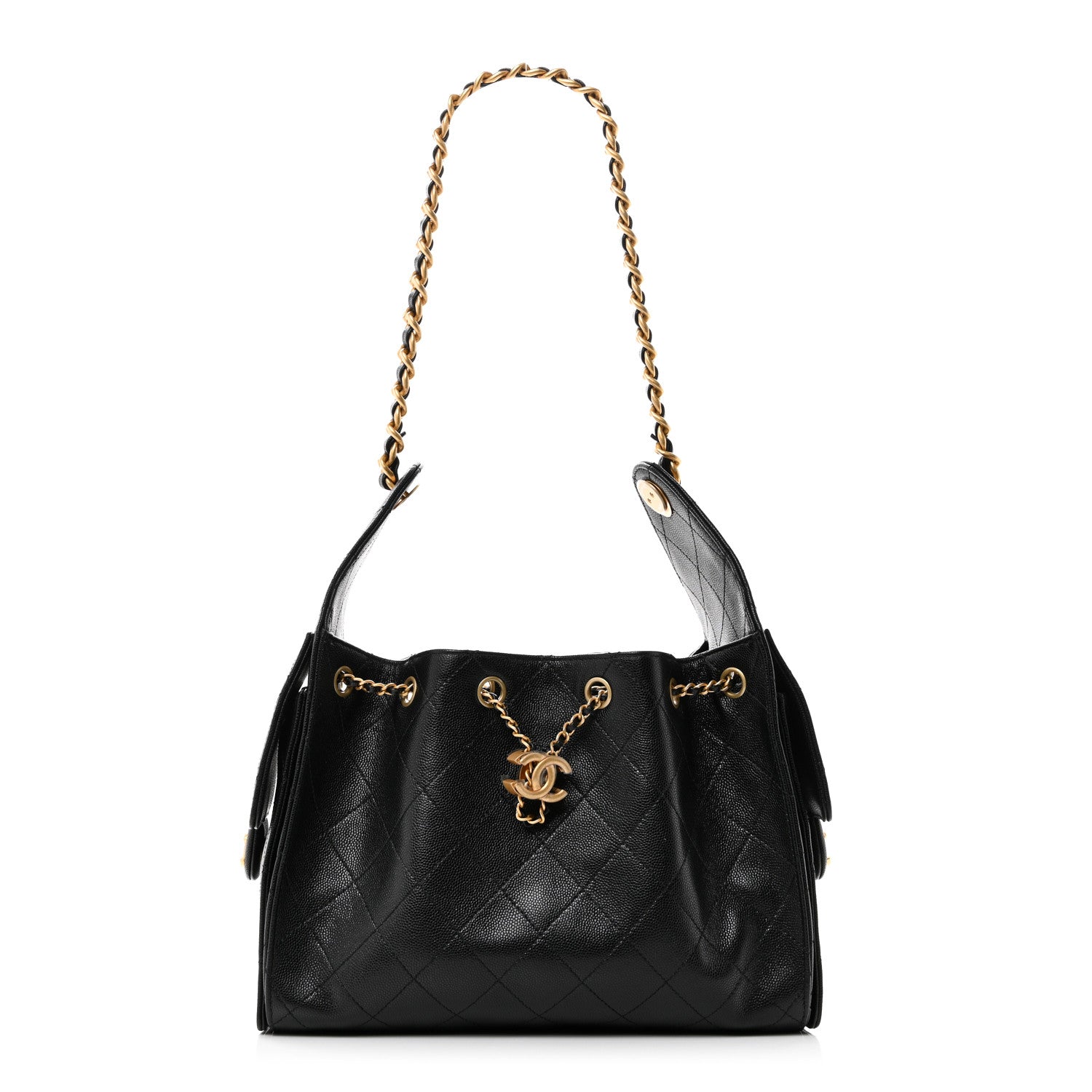 Caviar Quilted Small Chanel 25 Handbag Black