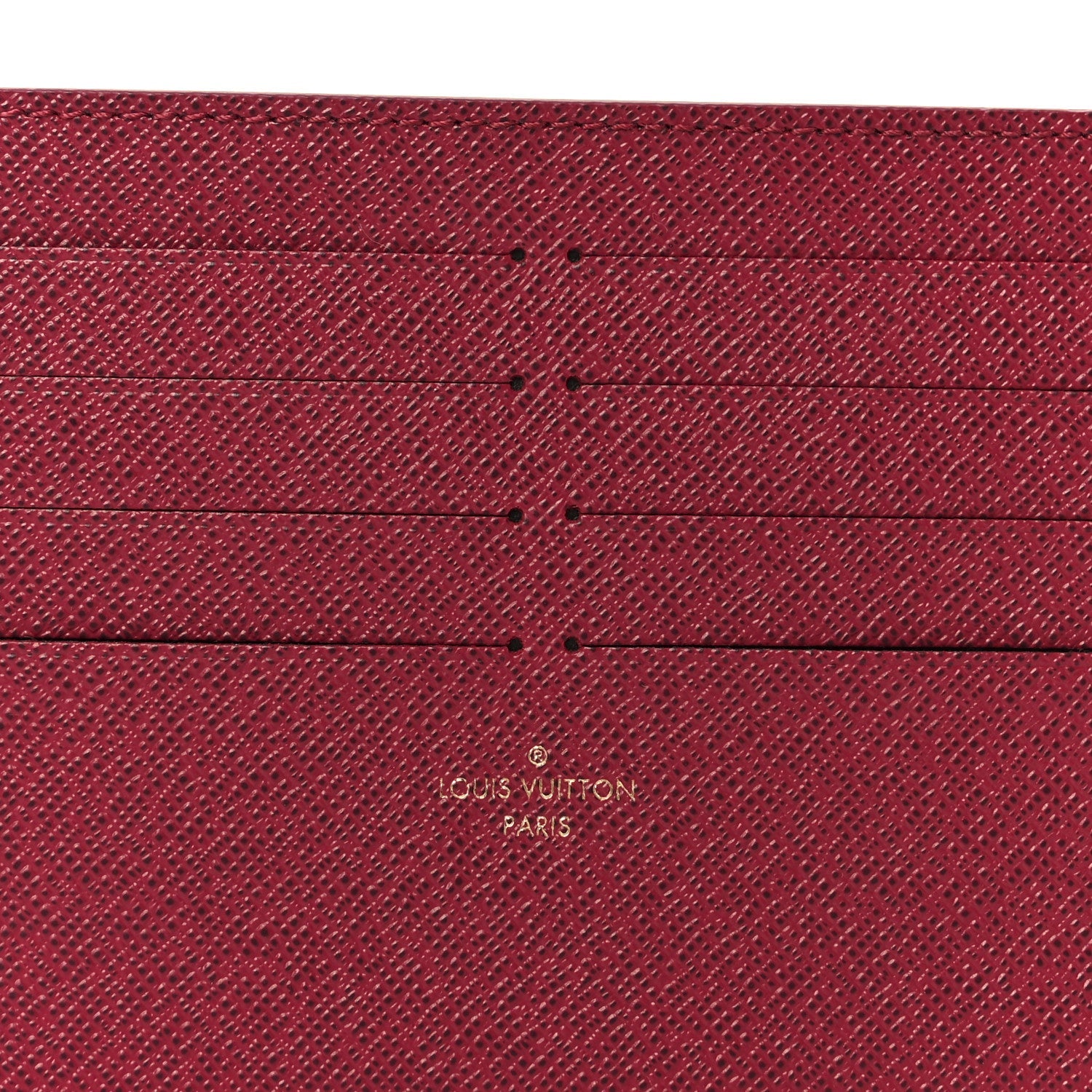 Calfskin Pochette Felicie Card Holder Insert Fuchsia