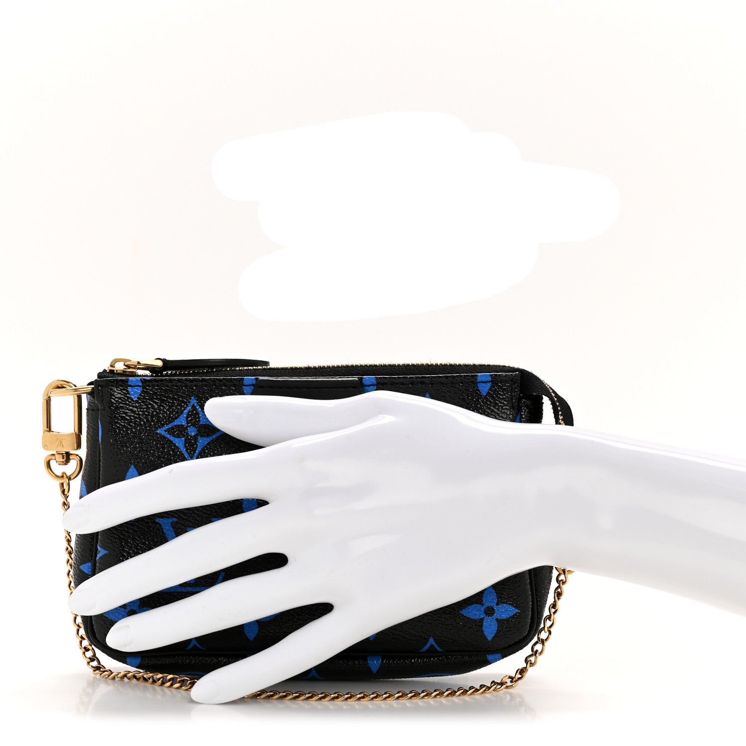 Colored Monogram Mini Pochette Accessories Blue Black
