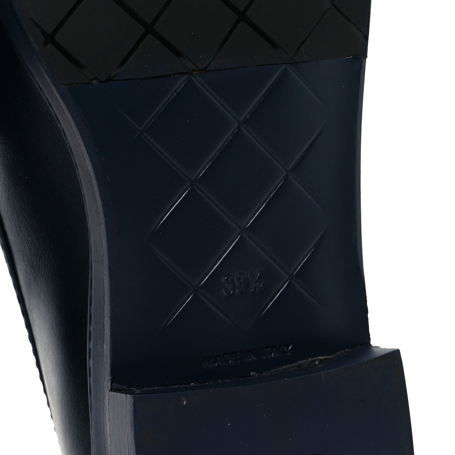 Lambskin Quilted CC Turnlock Loafers 39.5 Navy