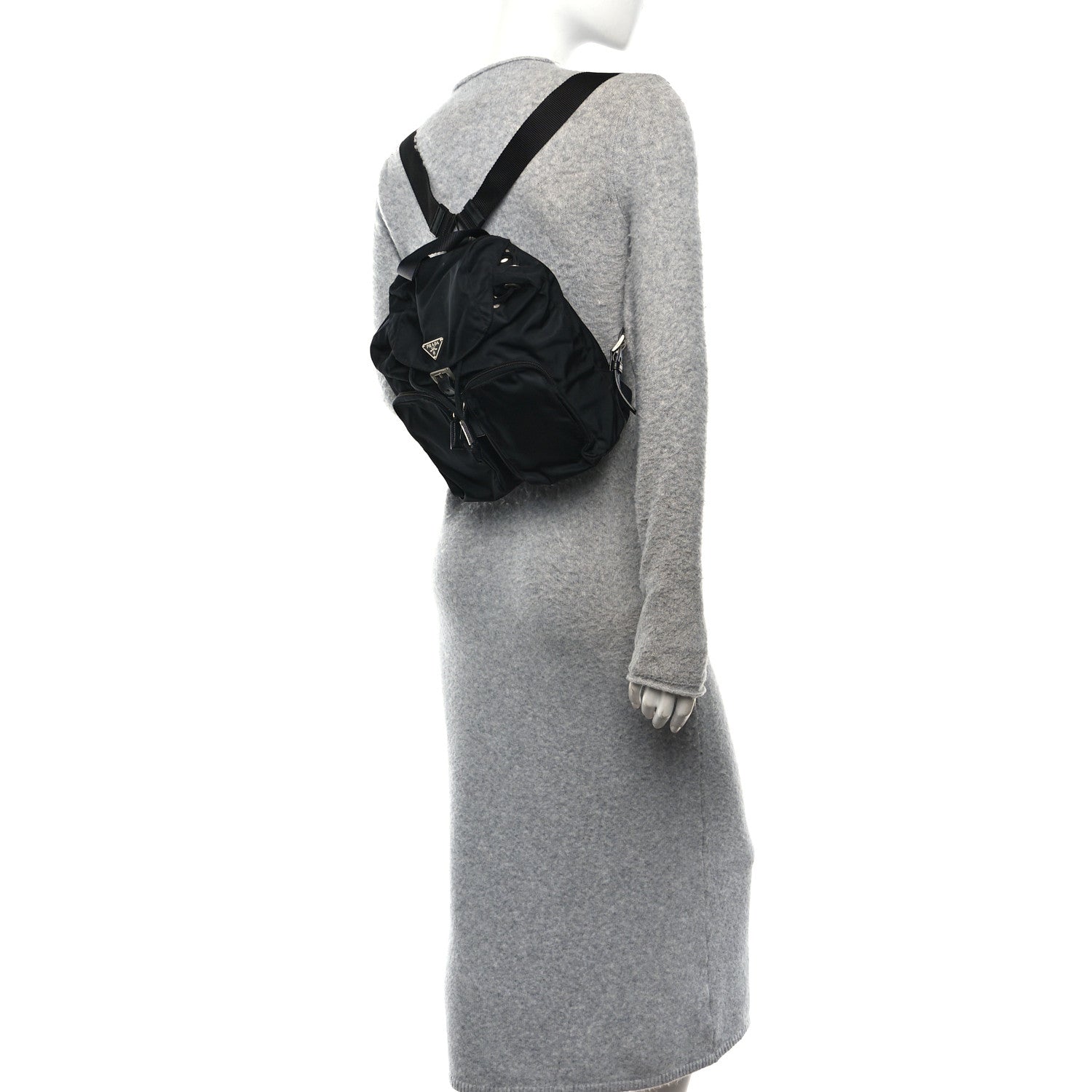 Nylon Vela Small Backpack Black