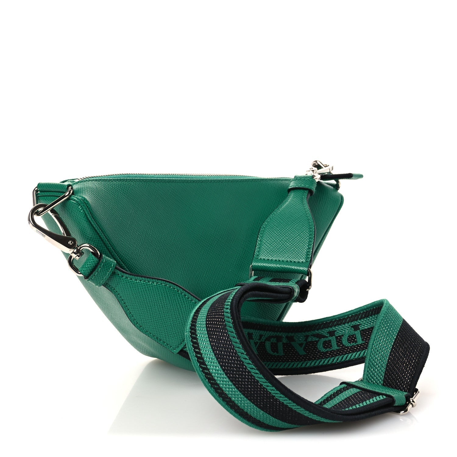 Saffiano Cuir Triangle Logo Embossed Triangle Shoulder Bag Mango