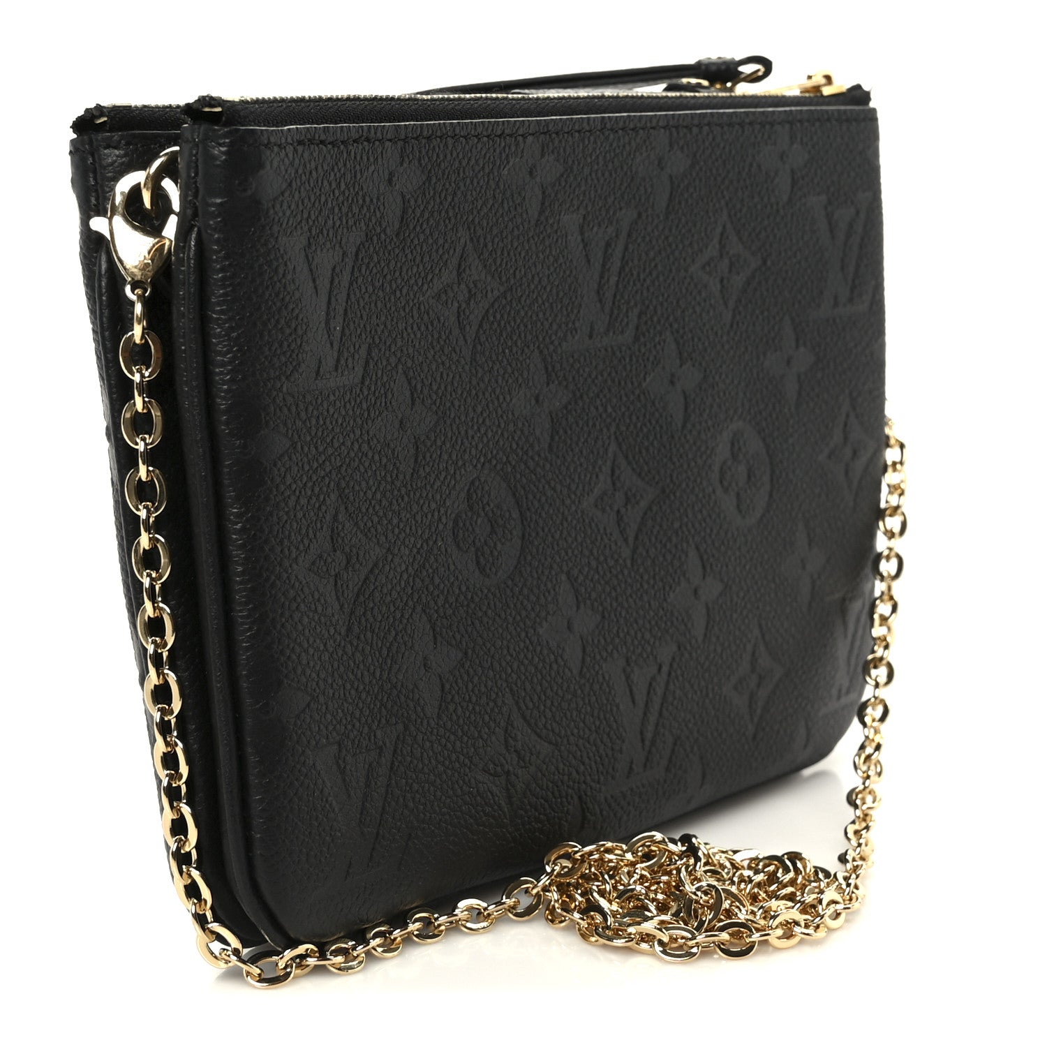 Empreinte Double Zip Pochette Black