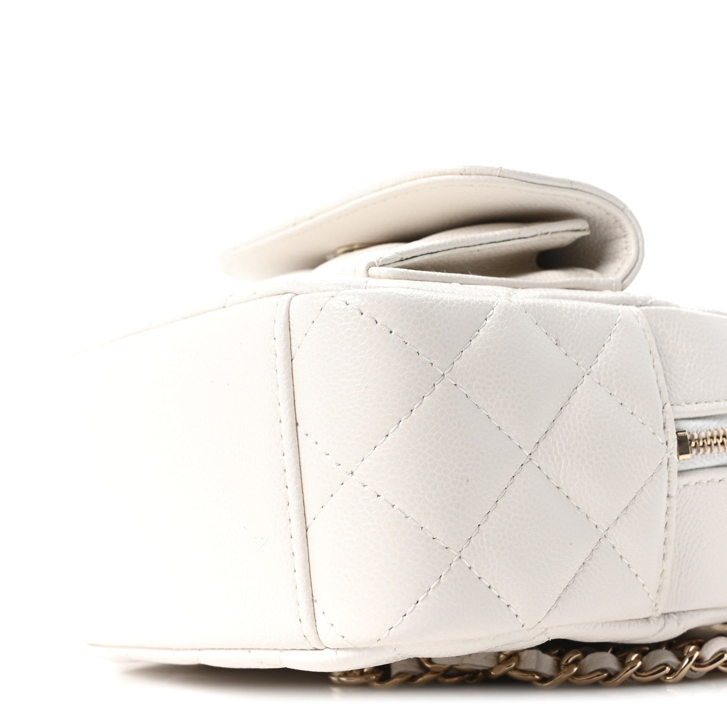 Caviar Quilted CC Mini Classic Backpack White