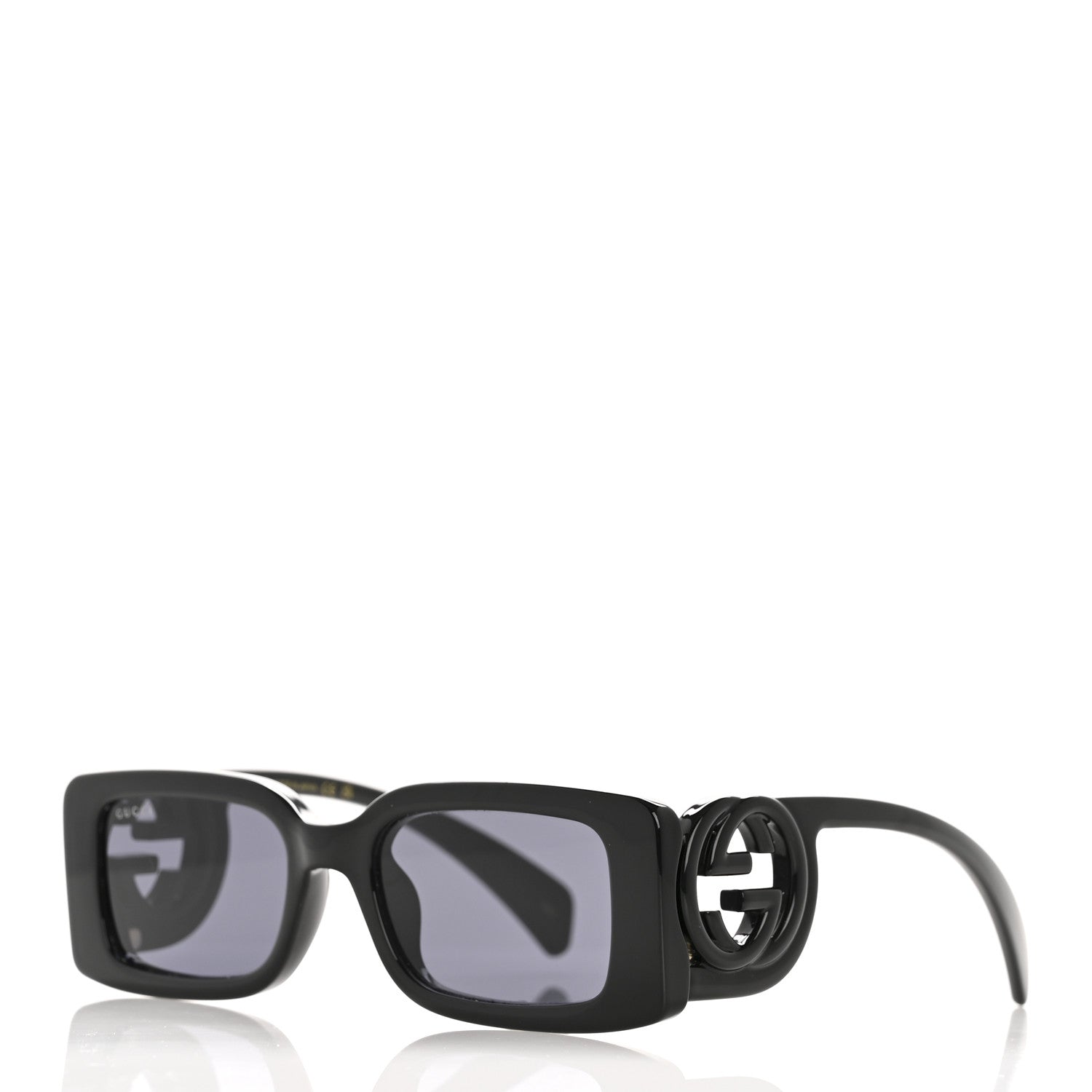 Acetate Chaise Rectangle Frame Sunglasses GG1325S Black