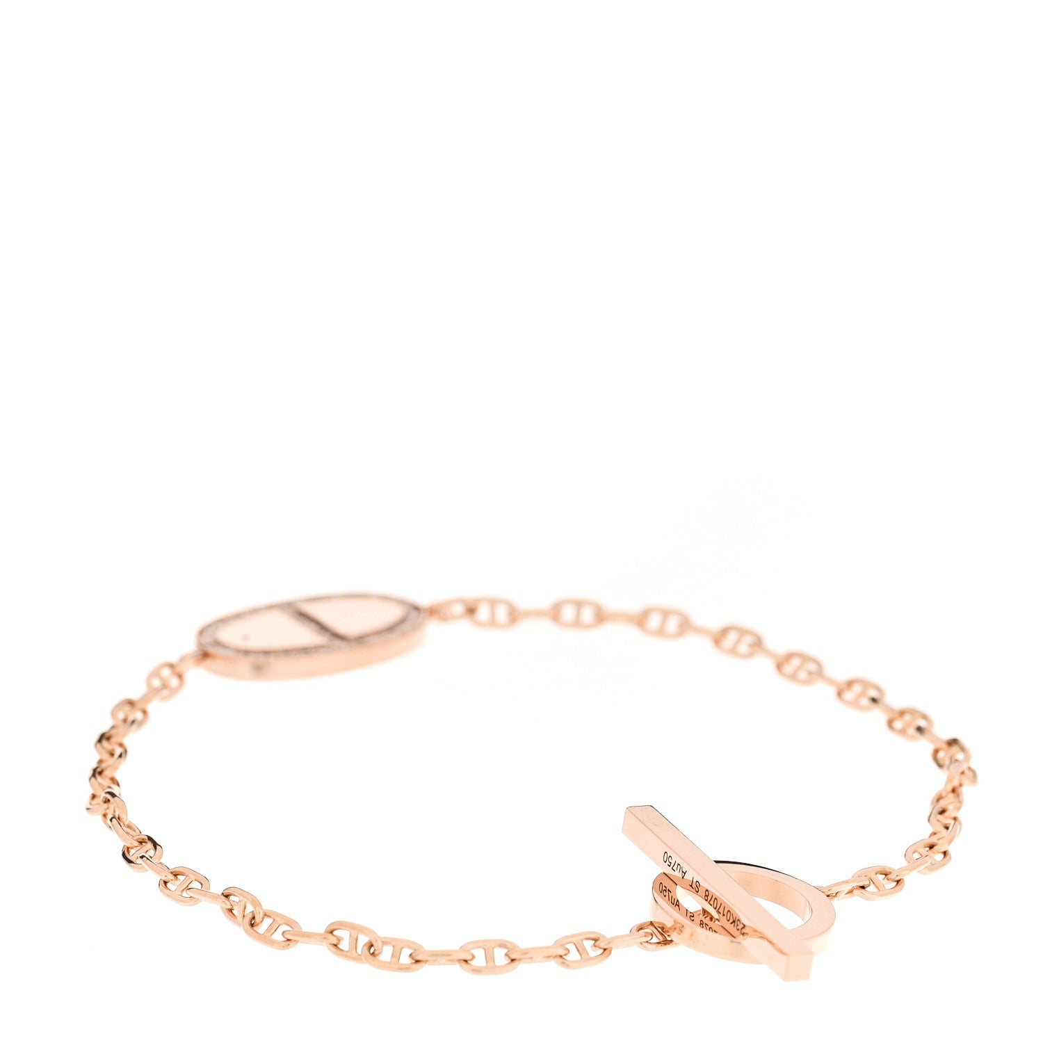 18K Rose Gold Diamond Chaine d'Ancre Verso Bracelet ST