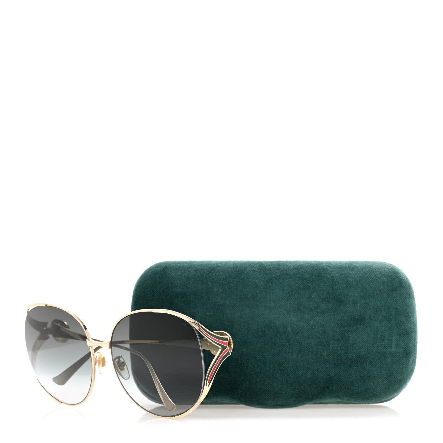 Metal Oversized Round Frame GG0225S Sunglasses Gold