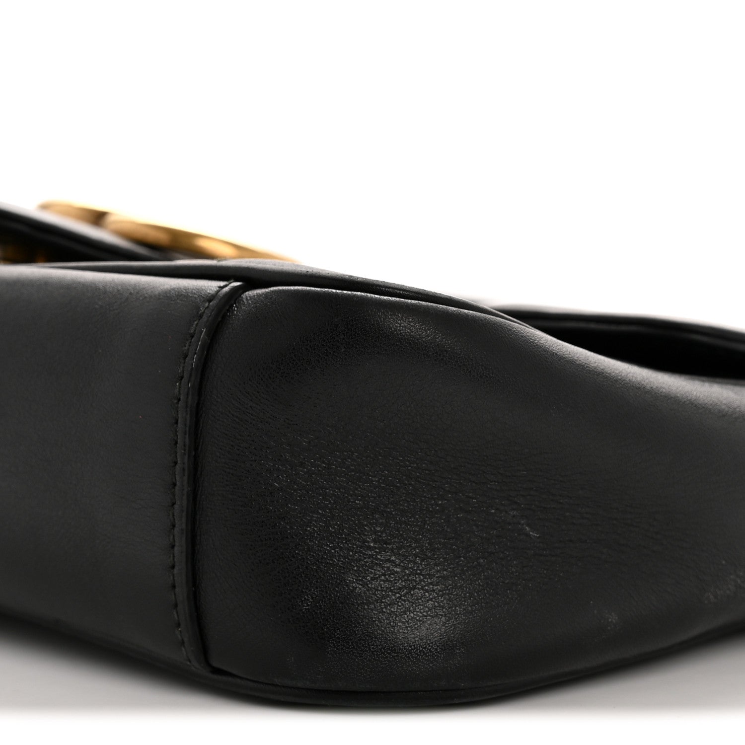 Calfskin Matelasse Mini GG Marmont Shoulder Bag Black