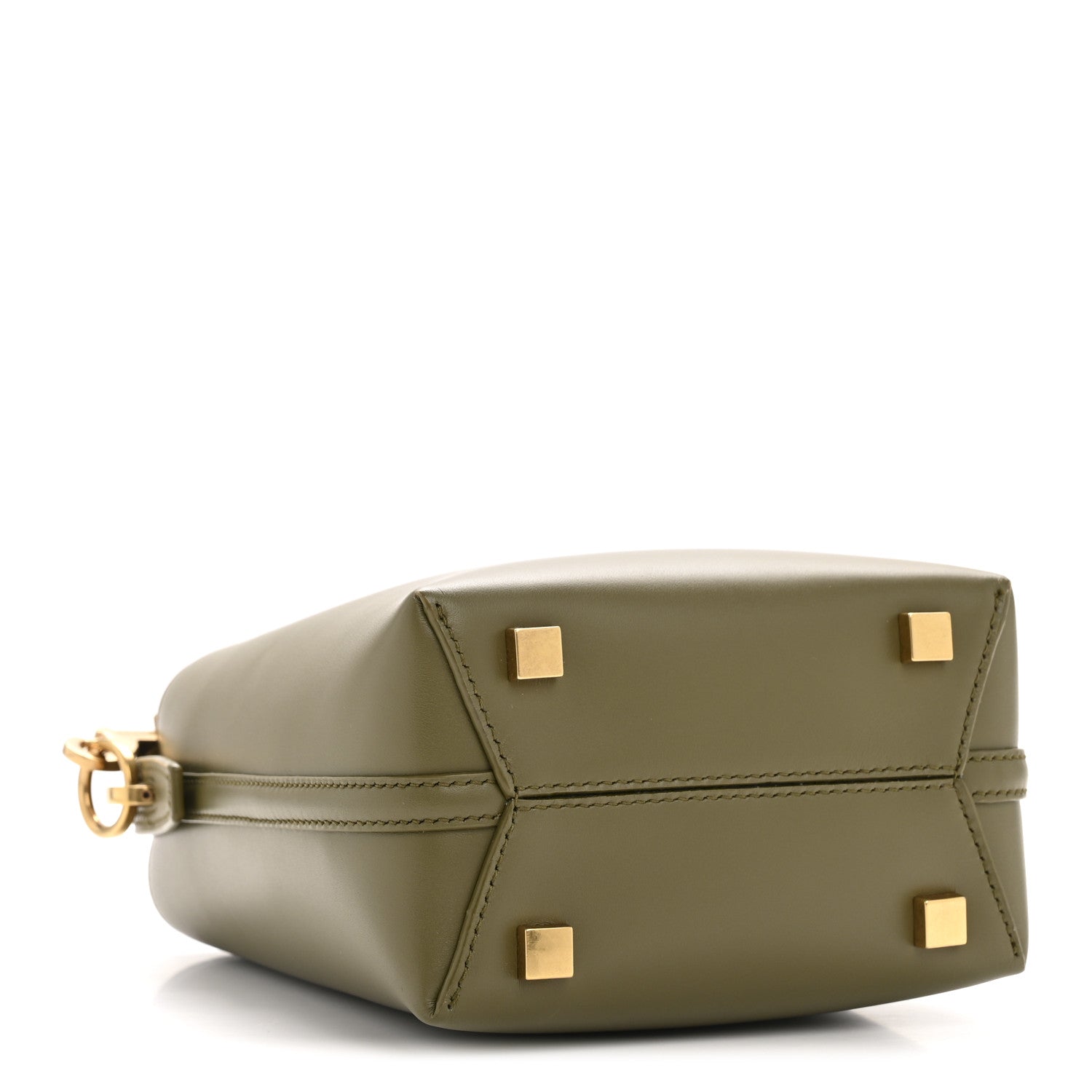 Shiny Calfskin Le 37 Mini Bucket Bag Strong Moss