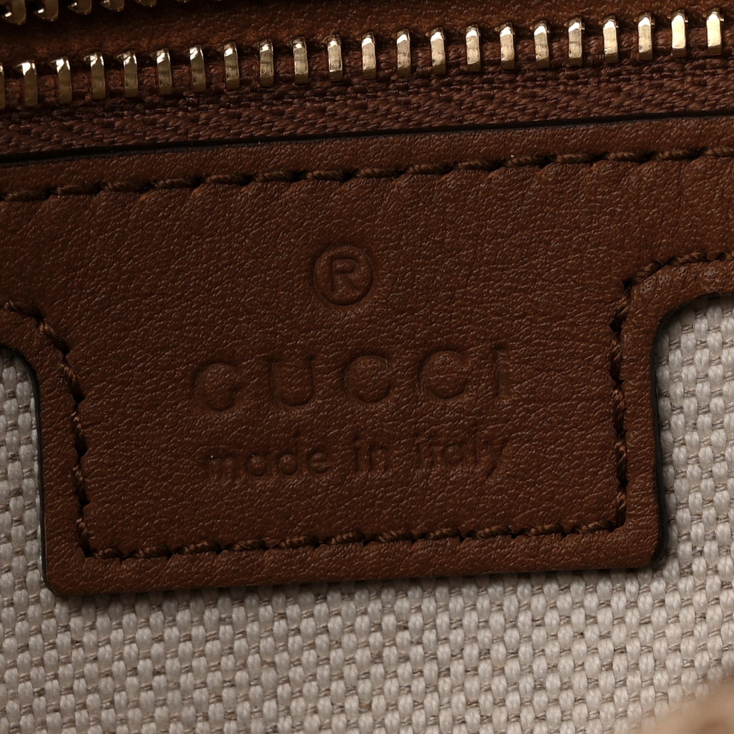 GG Monogram Calfskin Medium Blondie Top Handle Bag Beige Dark Brown