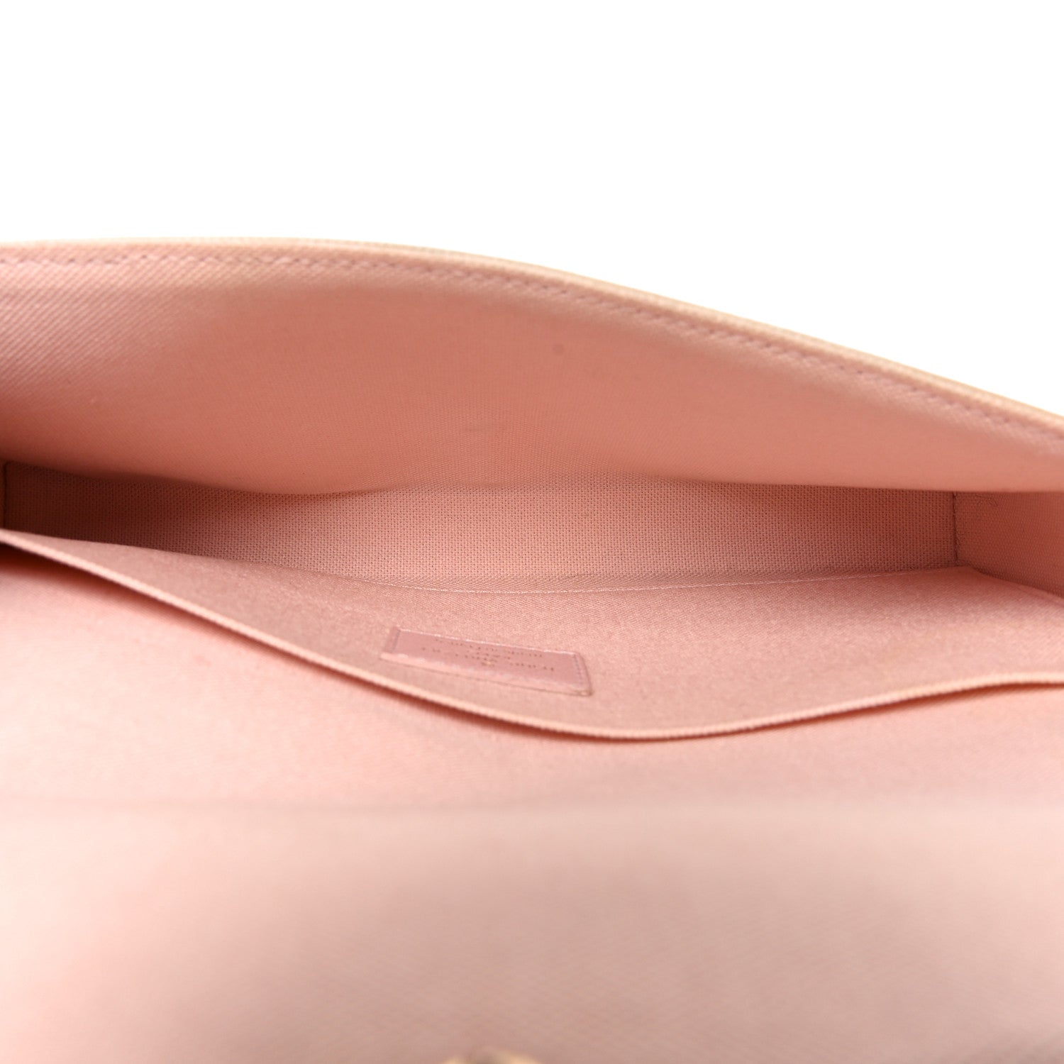 Damier Azur Pochette Felicie Chain Wallet Rose Ballerine