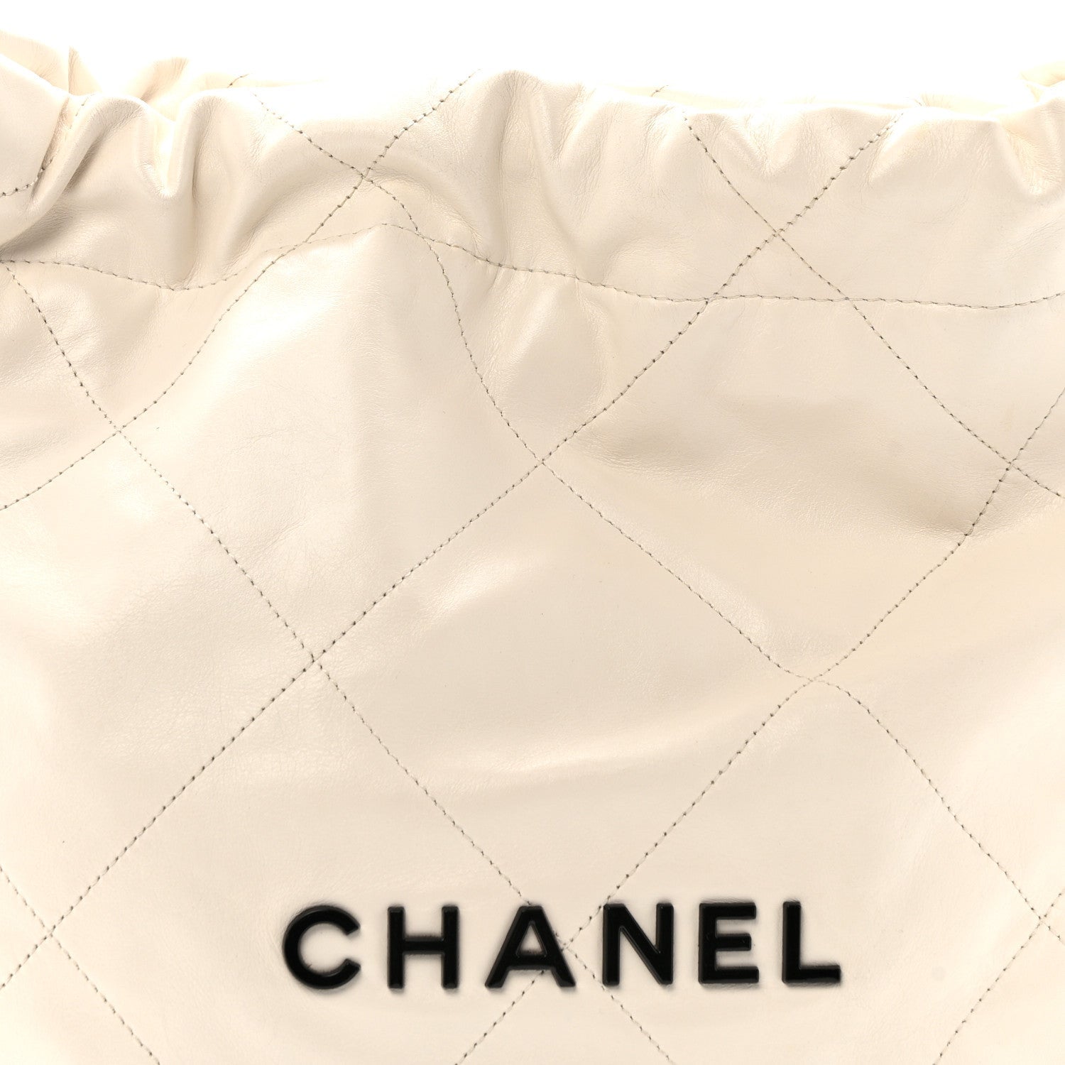 Calfskin Quilted Small Chanel 22 White