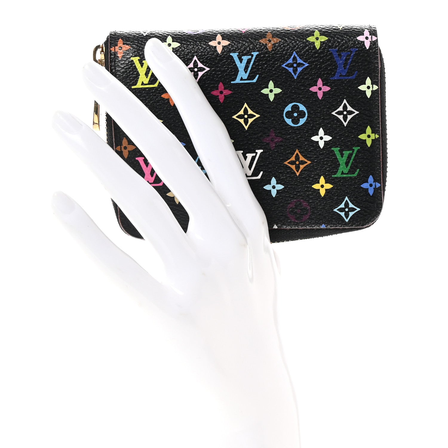 Monogram Multicolor Zippy Coin Purse Black Violet