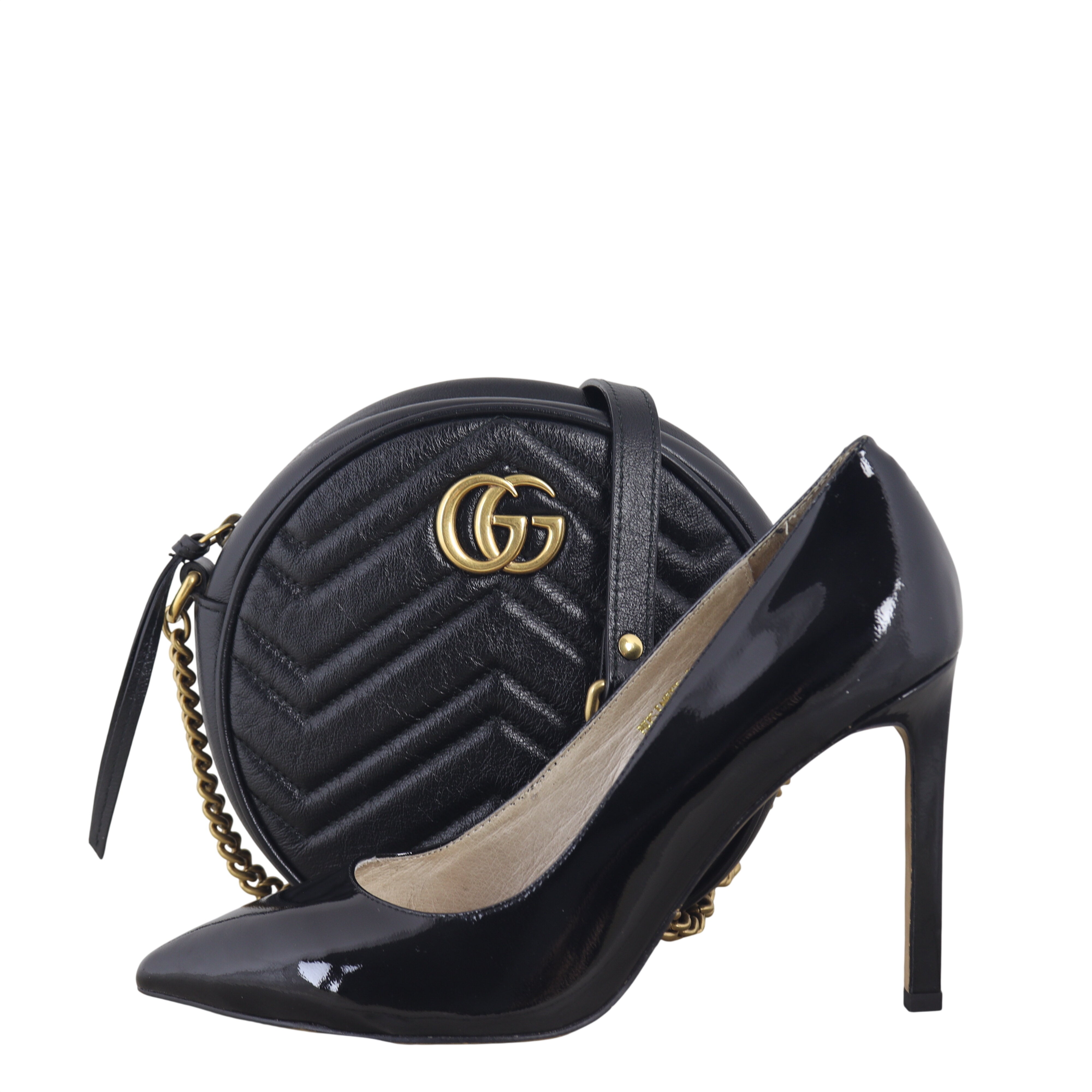 Gucci GG Marmont Round Chain Shoulder Bag