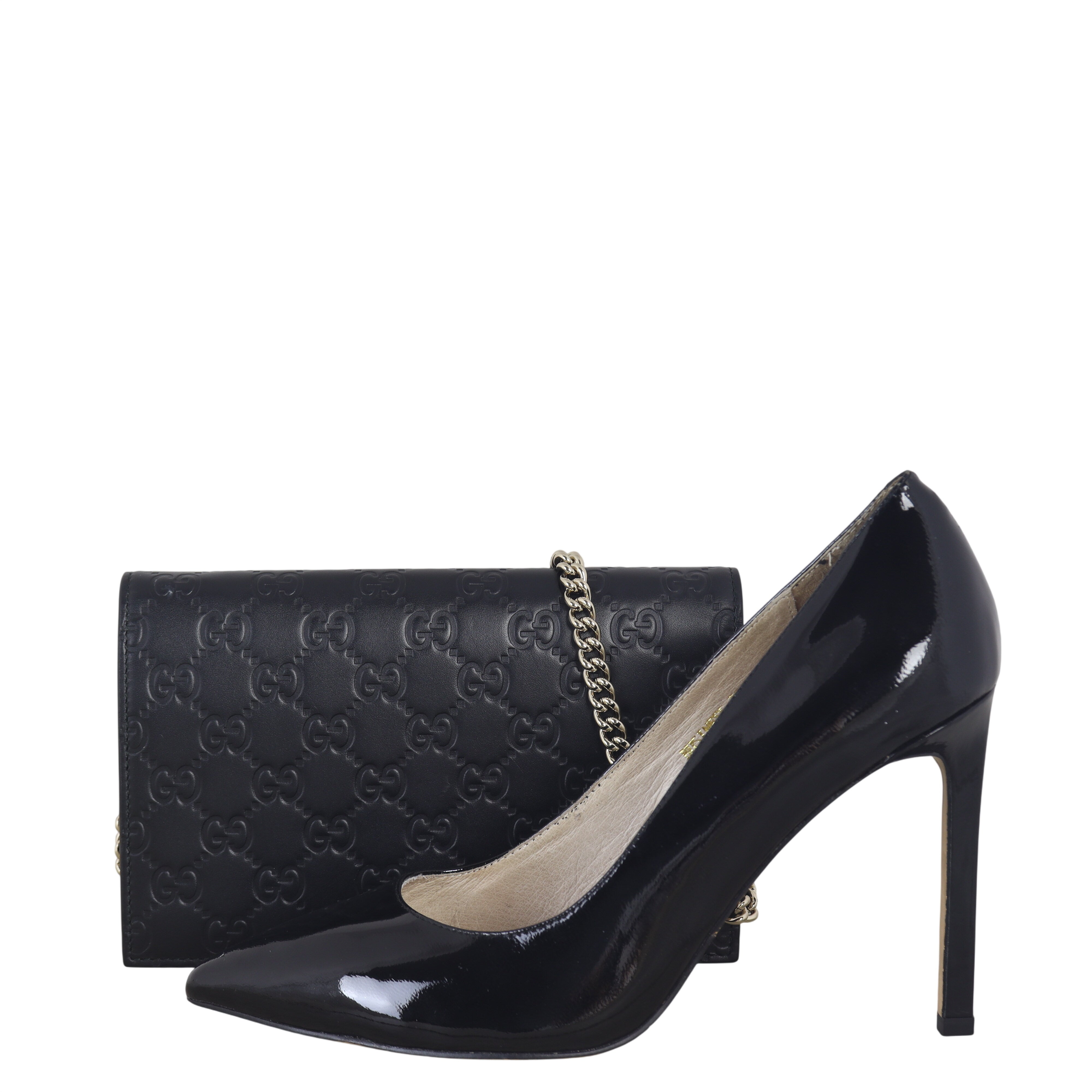 Gucci Guccissima Bow Wallet on Chain