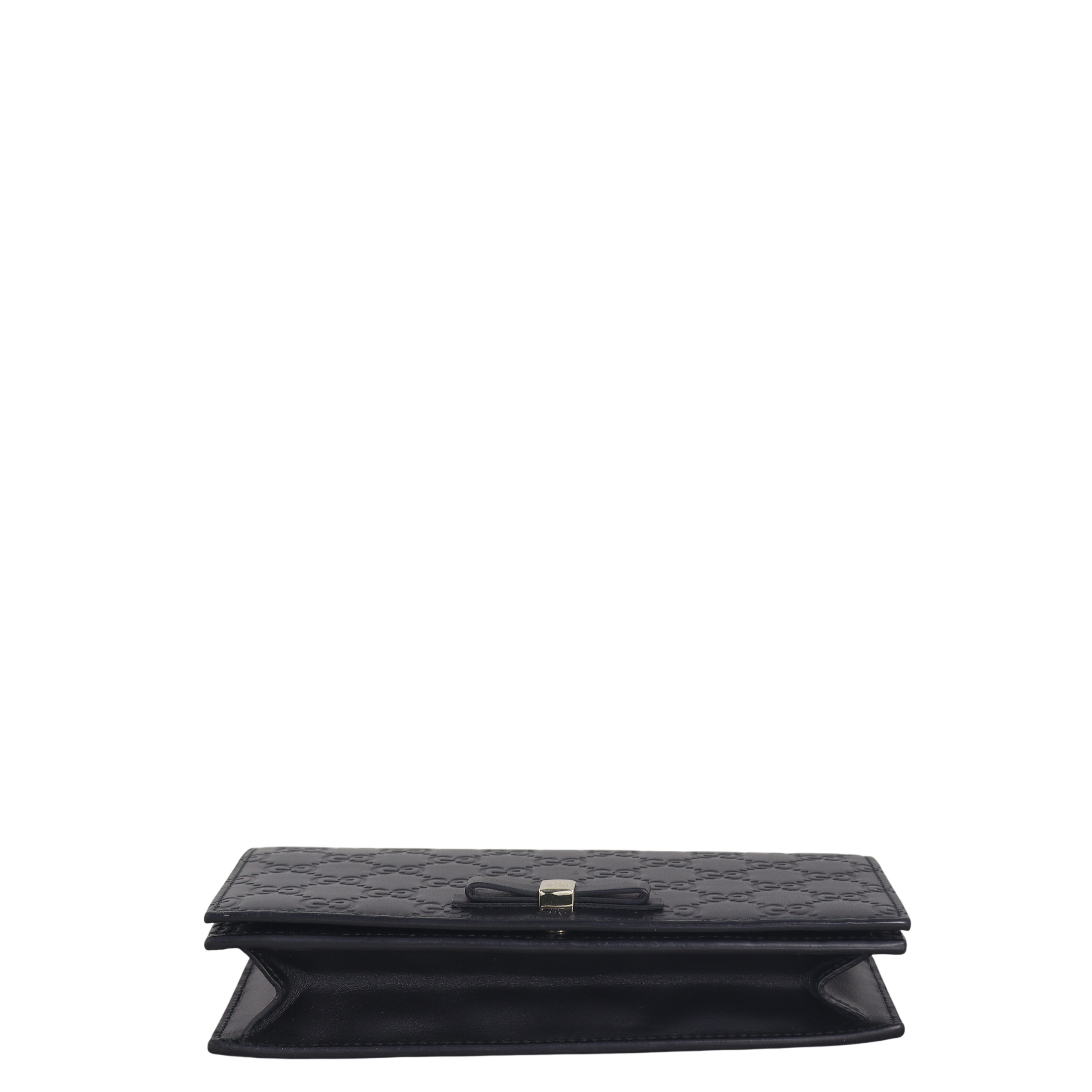 Gucci Guccissima Bow Wallet on Chain