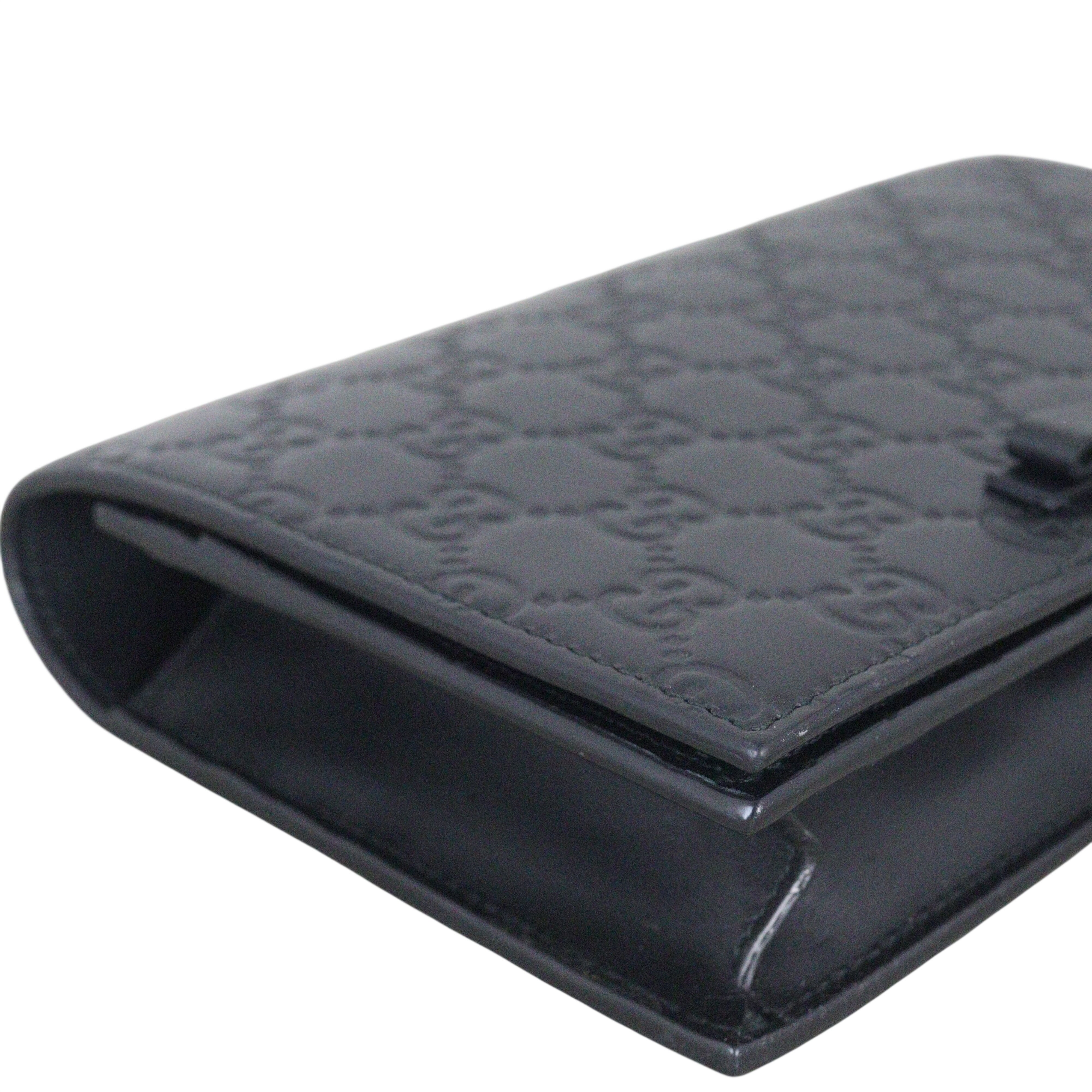 Gucci Guccissima Bow Wallet on Chain