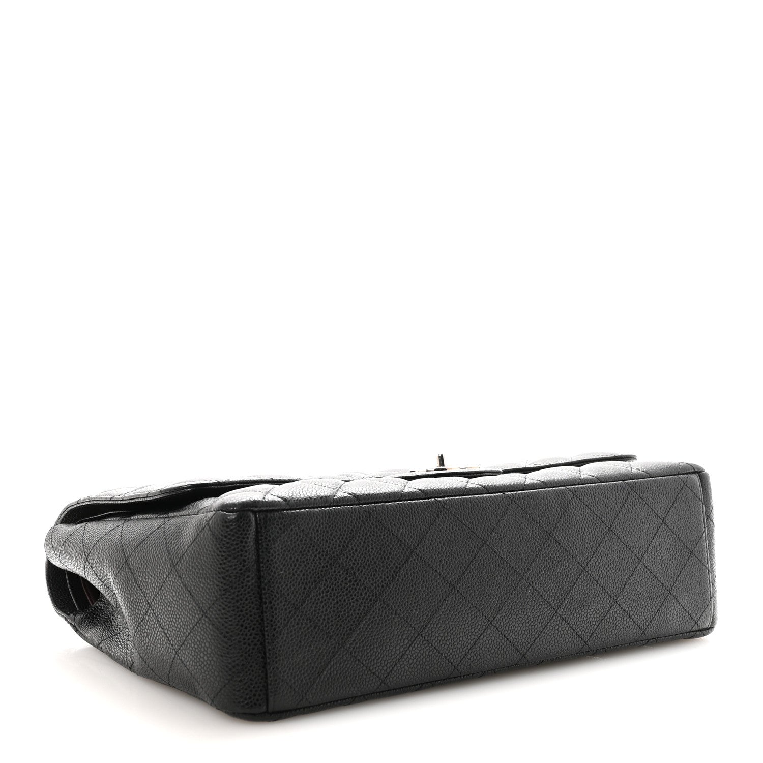 Caviar Quilted Maxi Double Flap Black