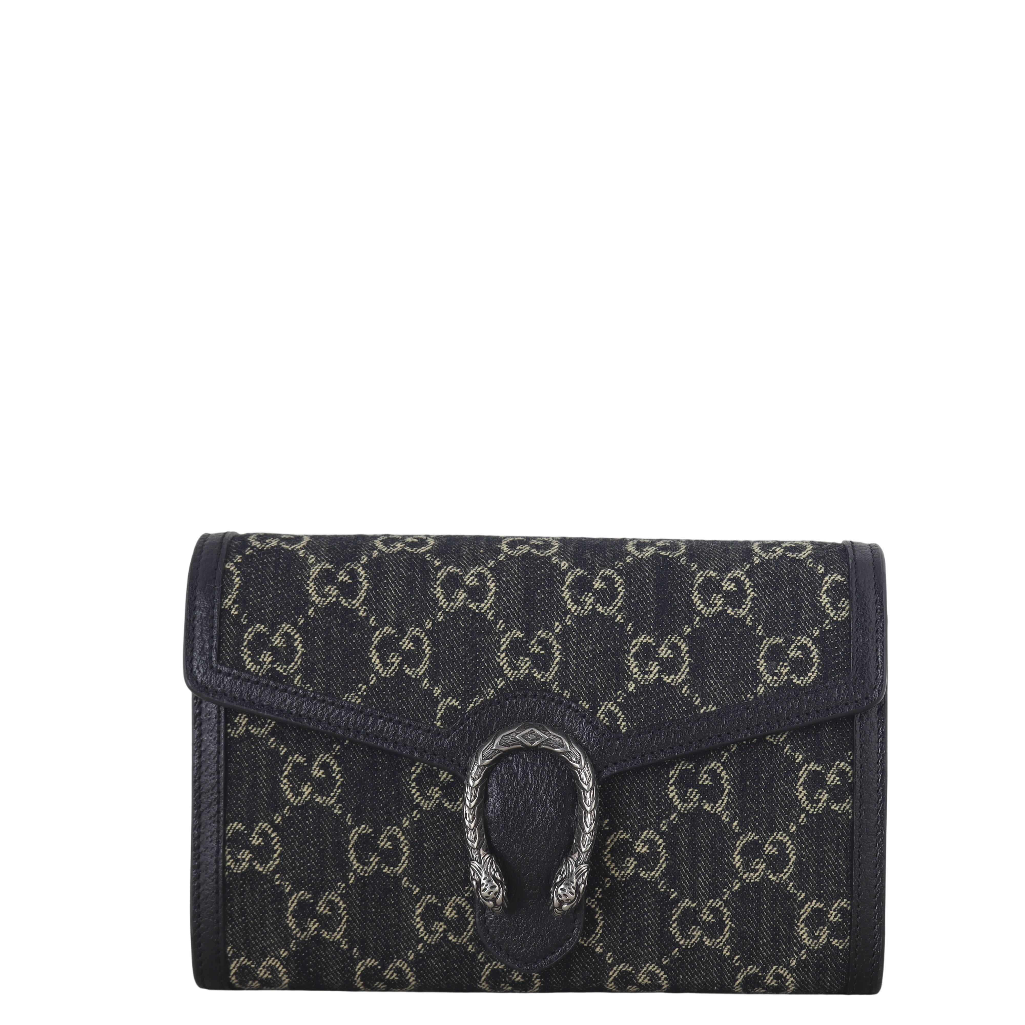 Gucci Dionysus GG Denim Chain Wallet
