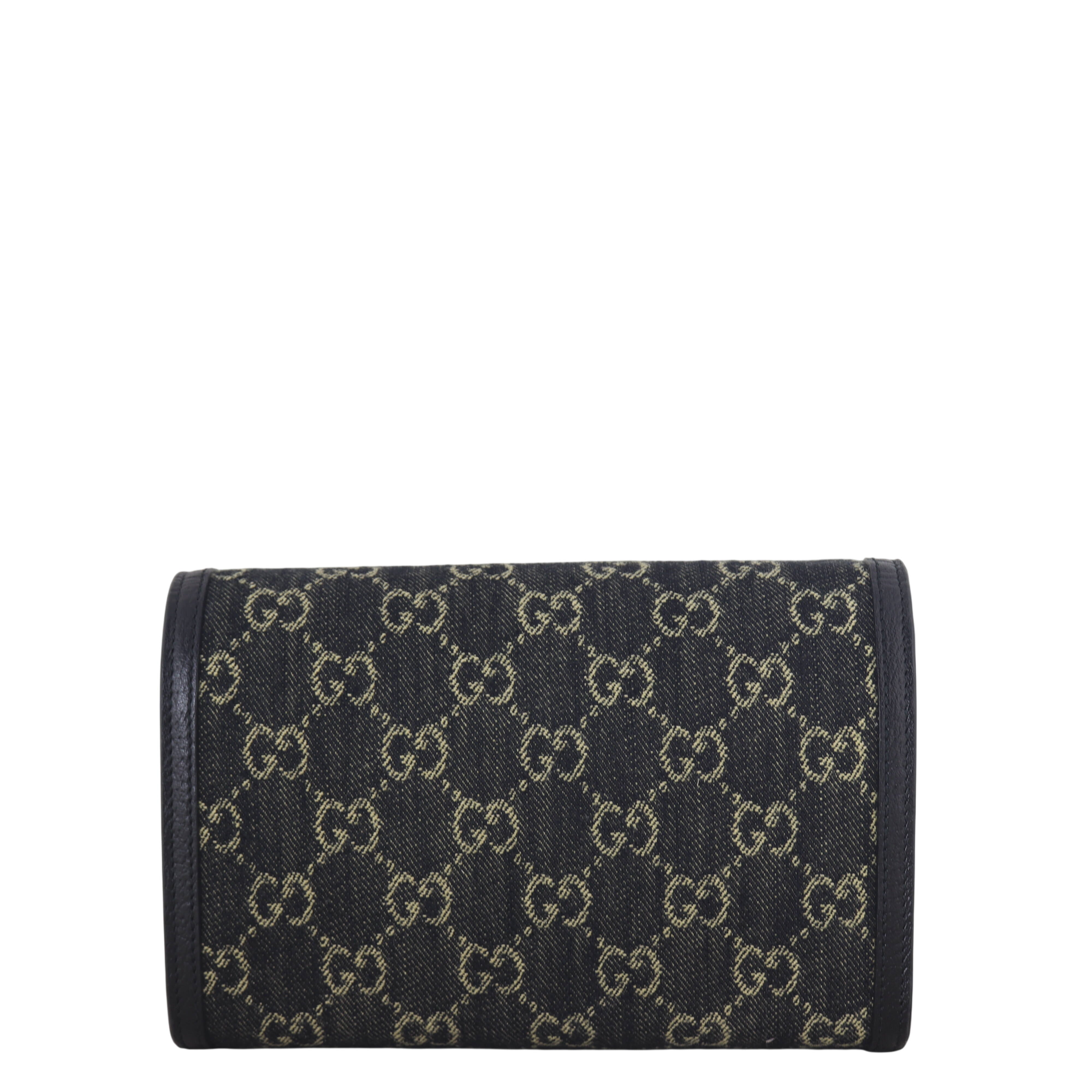 Gucci Dionysus GG Denim Chain Wallet