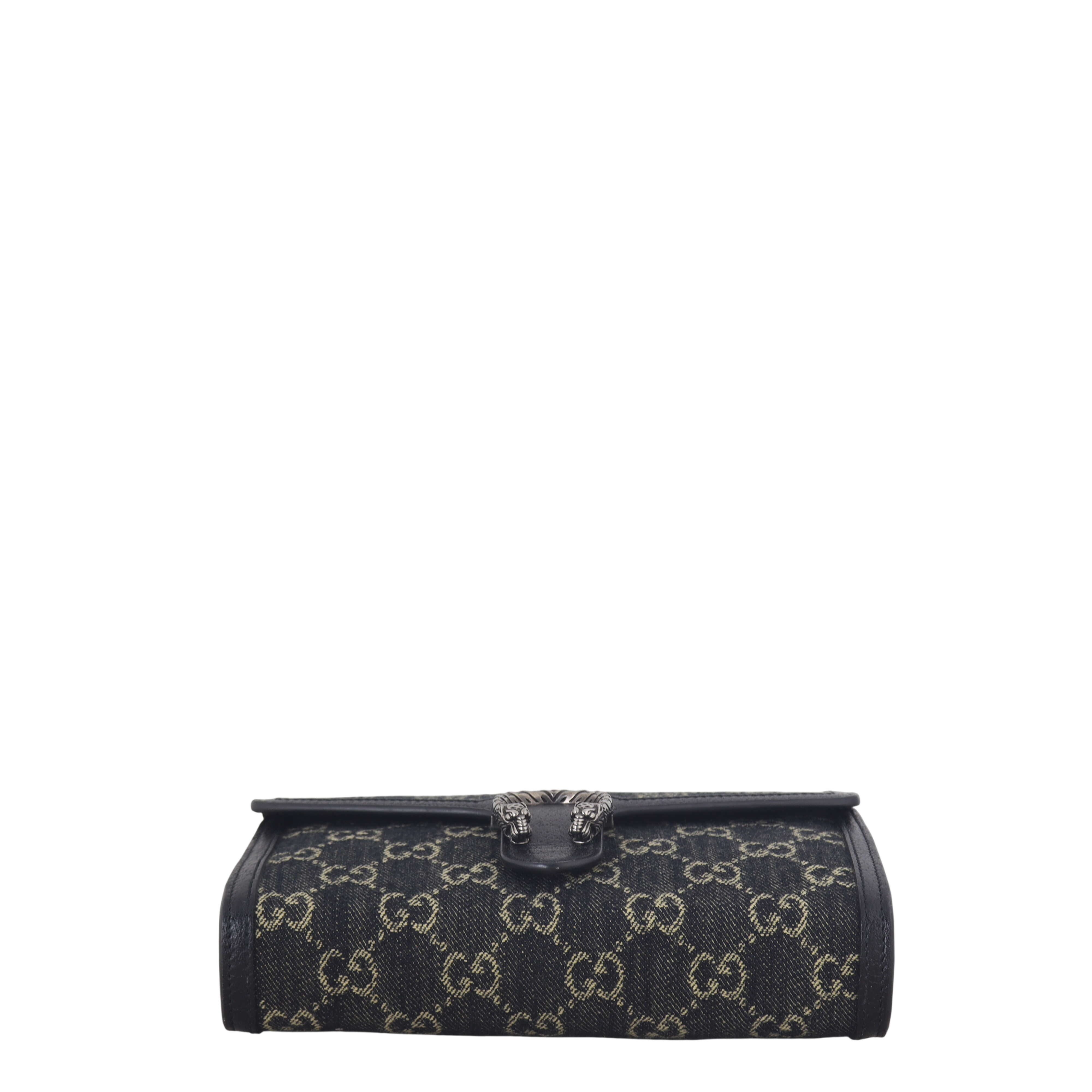 Gucci Dionysus GG Denim Chain Wallet