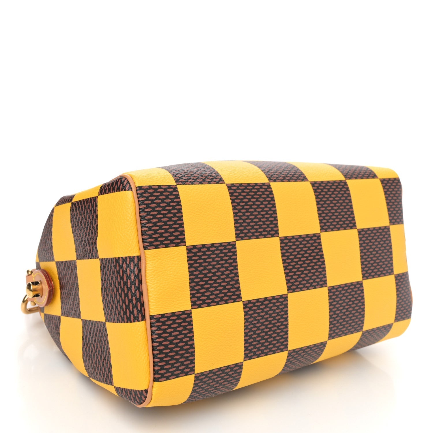 Damier Pop Speedy Bandouliere 25 Jaune Mat