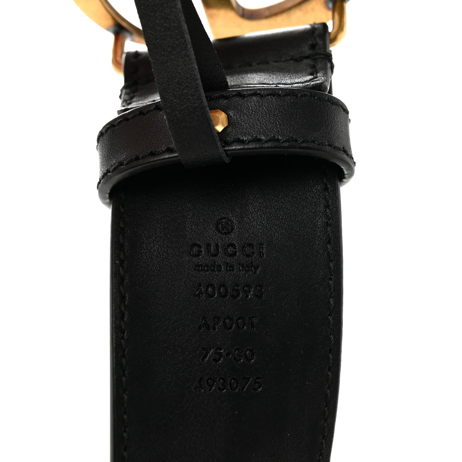 Calfskin Double G 40mm Belt 75 30 Black