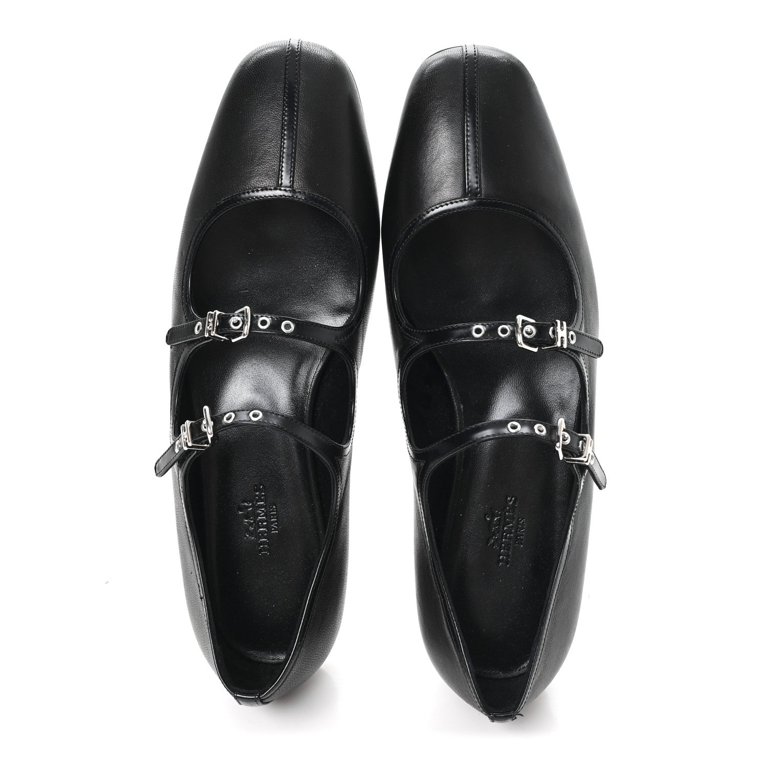 Nappa Toscan Calfskin Lilia Ballet Flats 38 Black