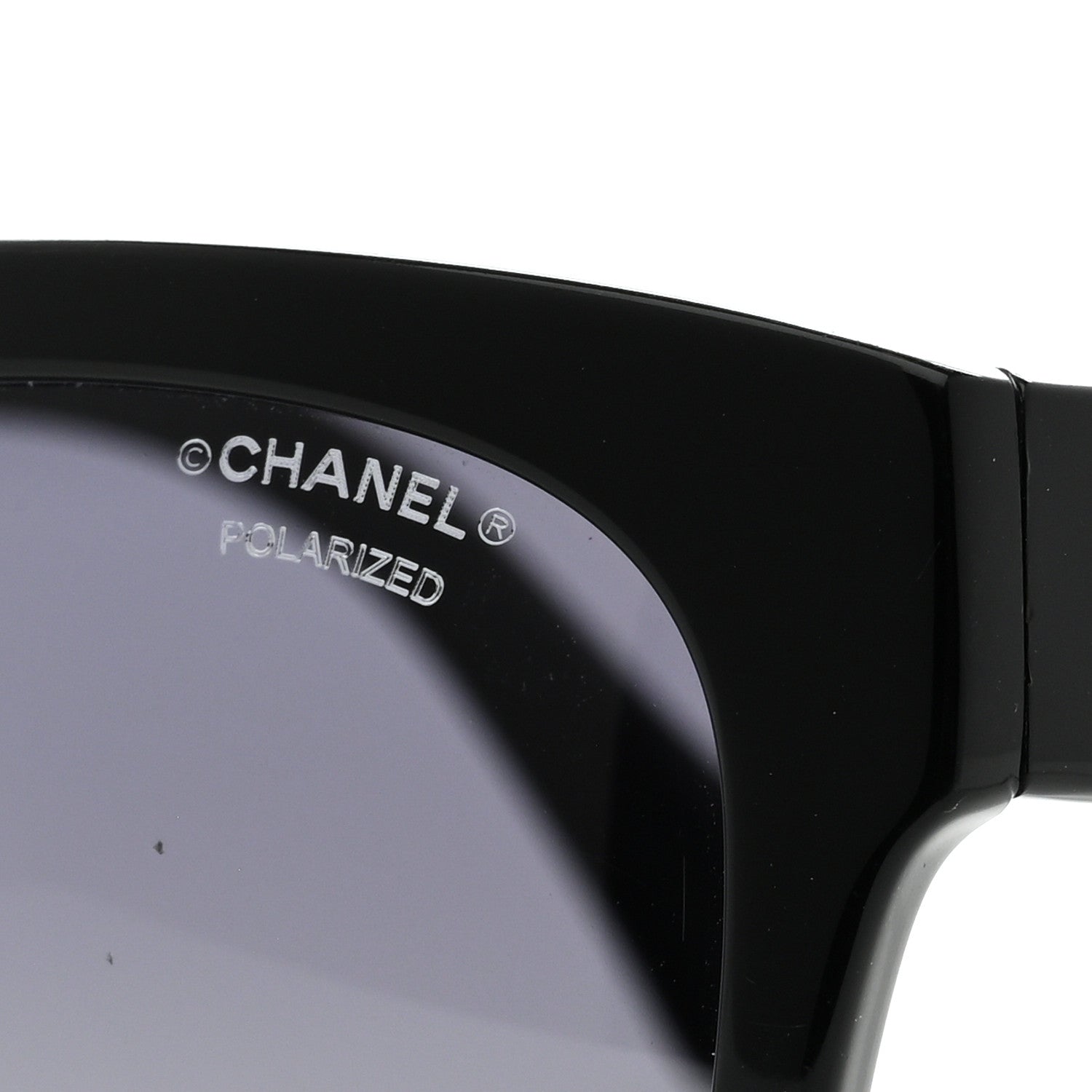 Acetate Polarized Square CC Sunglasses 5380-A  Black