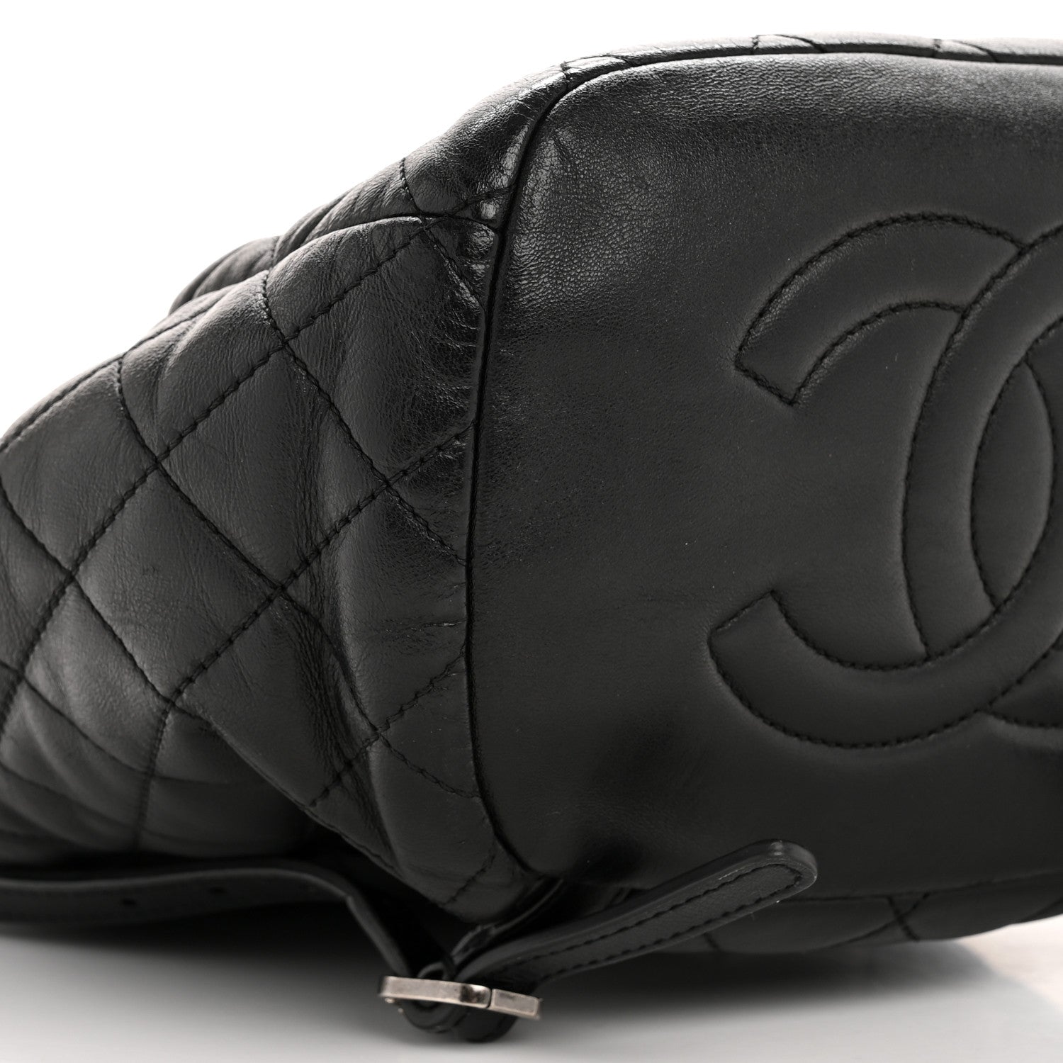 Lambskin Quilted Daily Supple Backpack Black