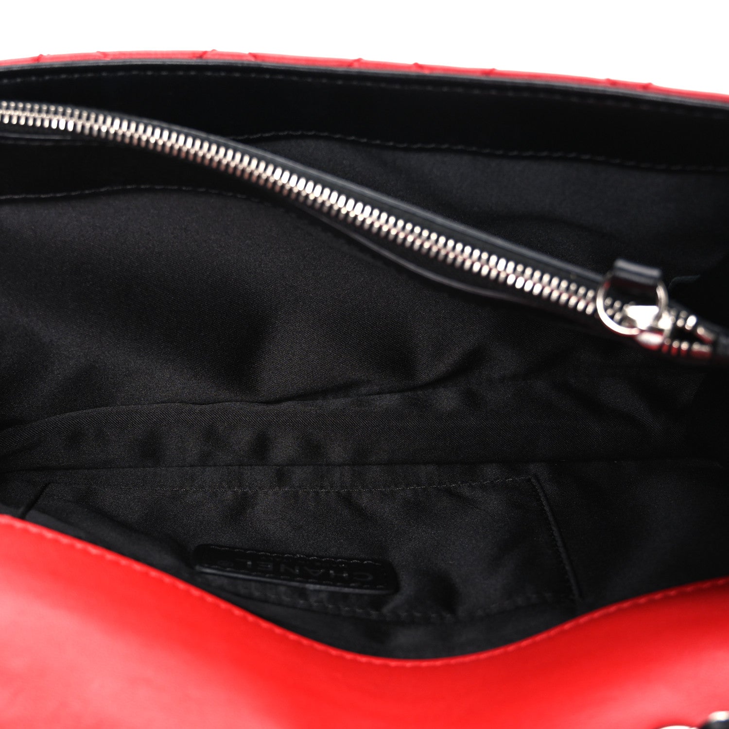 Lambskin Quilted Tri-Color Flap Red White Black