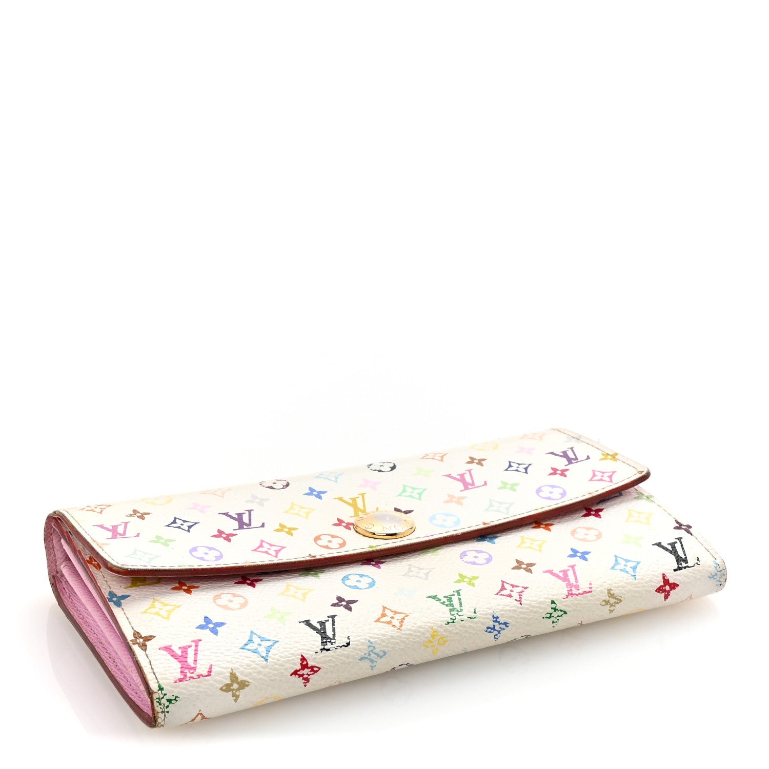 Monogram Multicolor Sarah Wallet White Litchi