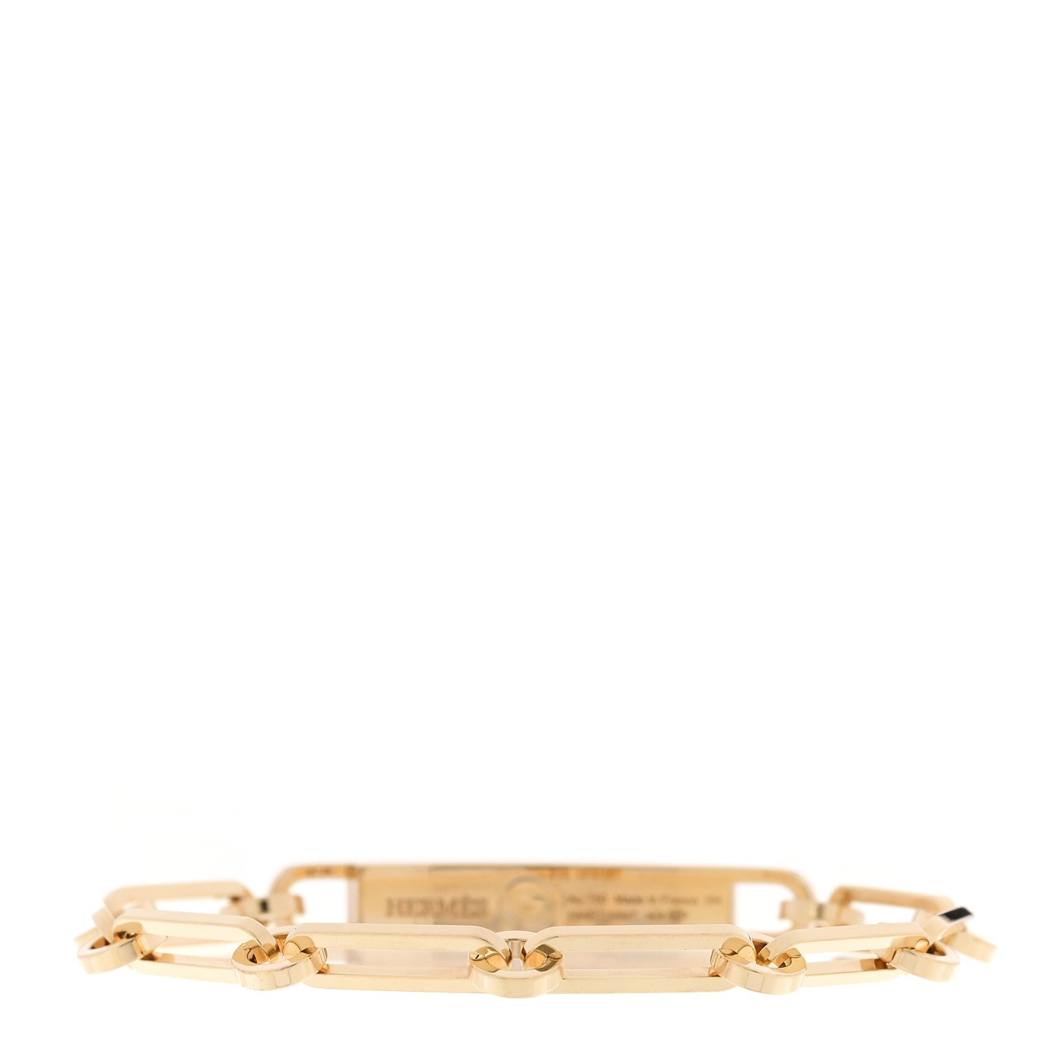 18K Yellow Gold Diamond Pave PM Kelly Chaine Bracelet SH