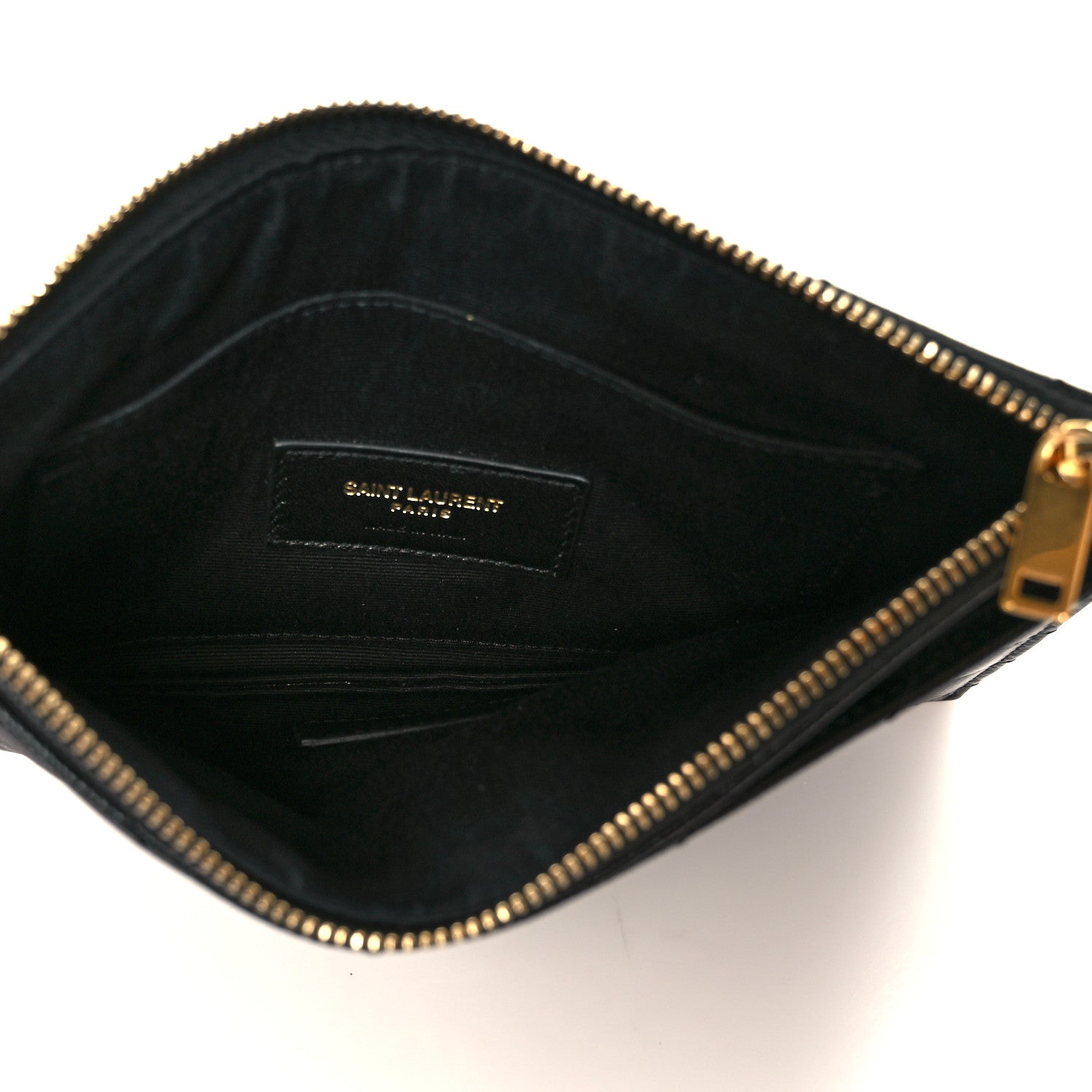 Grain De Poudre Chevron Monogram Bill Pouch Black